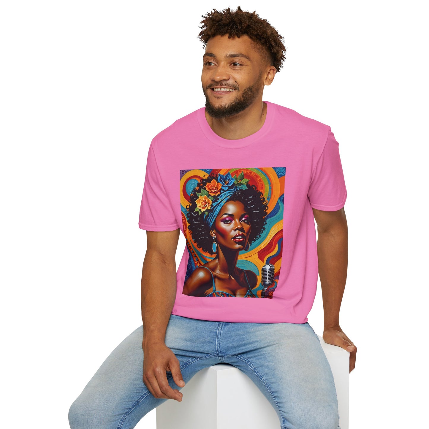 Afrofuturist Soul Singer T Shirt Cosmic Jazz Graphic Tee Retro Funk Fashion Music Artwork Top Gift for Soul Fans