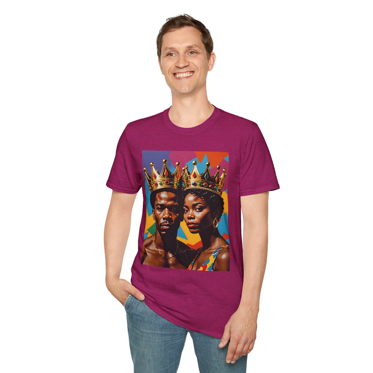 Royalty Crown T-Shirt Afrocentric Power Graphic Tee Black King Queen Shirt Bold Statement Apparel Gift for Couples Gift for Friends Gift for Culture Lovers