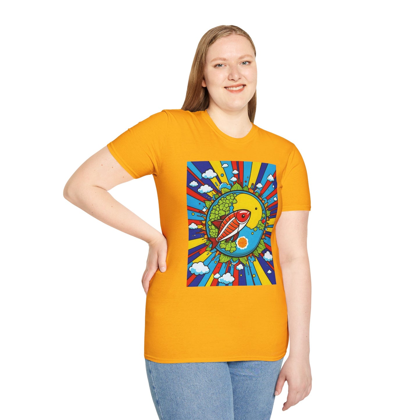 Trippy Sushi Shirt for Foodies Gift for Psychedelic Art Fans Funny Unisex Japanese Graphic Tee