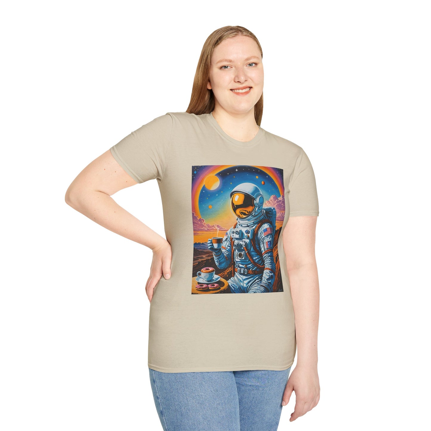 Astronaut-Themed Unisex T-Shirt, Space Lover Gift, Casual Tee, Galaxy Art Shirt, Unique Graphic Tee, Perfect for Birthdays
