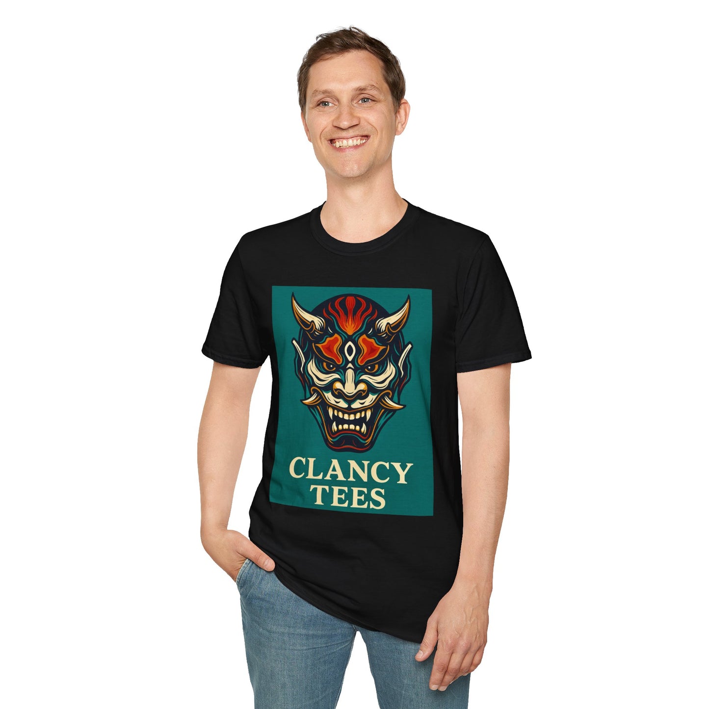 Graphic T-Shirt with Unique Demon Design, Unisex Tee, Casual Wear, Gift for Fans, Halloween Apparel, Streetwear
