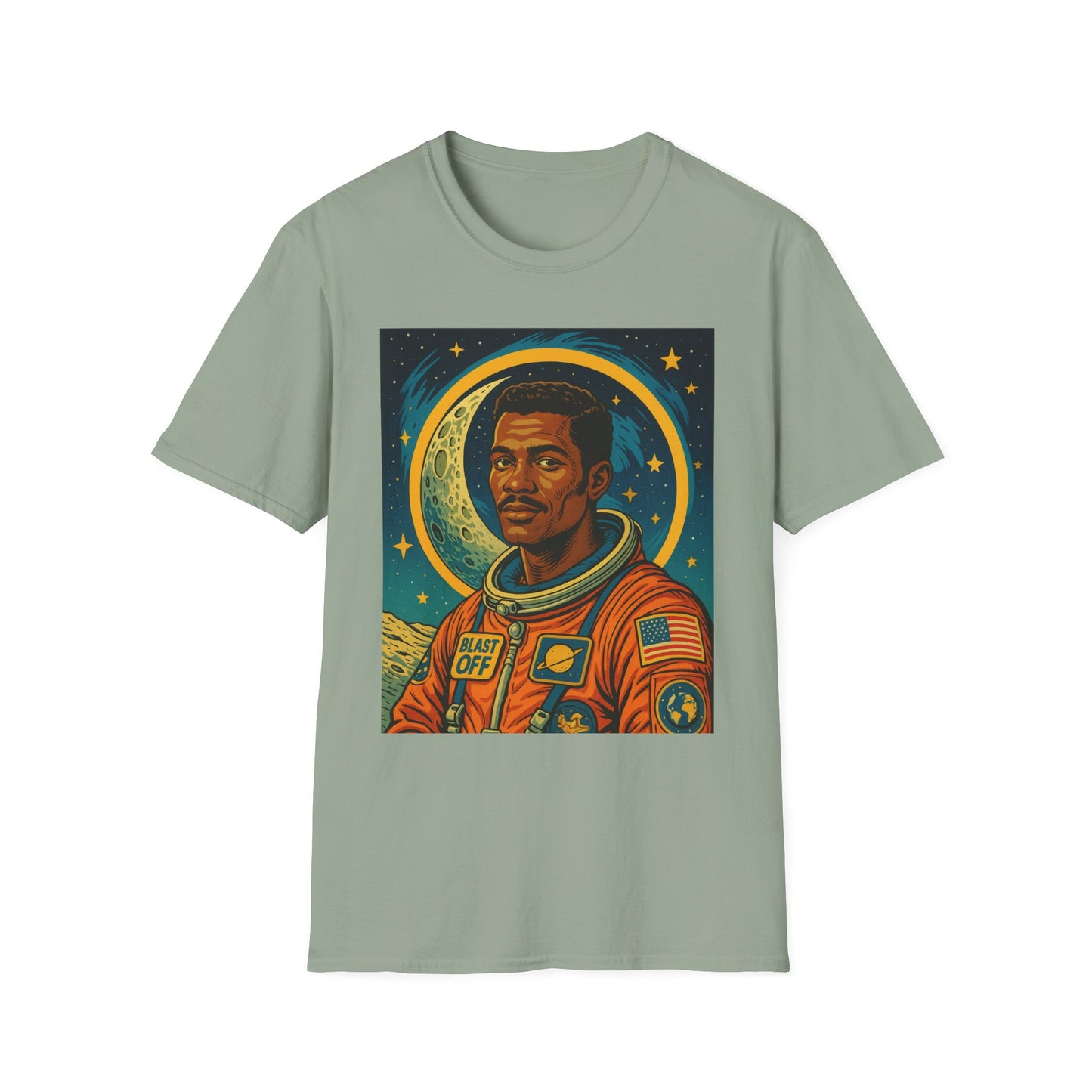 Afrofuturist Astronaut Shirt – Retro Space Art Tee – Gift for Sci-Fi Fans, Black Space History Buffs, Dreamers, Visionaries, and Cosmic Thinkers