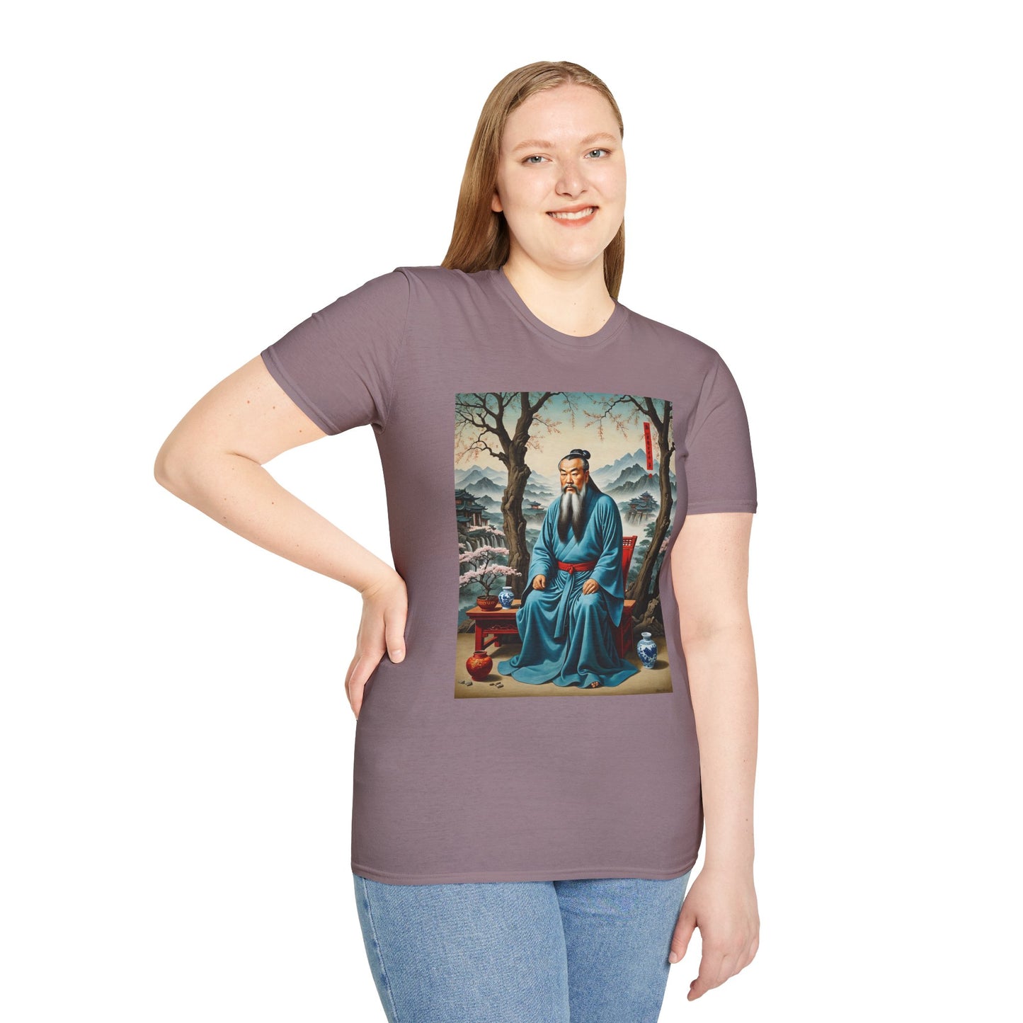 Ancient Scholar T-Shirt Eastern Wisdom Graphic Tee Traditional Art Shirt Gift for History Buffs Gift for Philosophy Fans Timeless Cultural Artwork