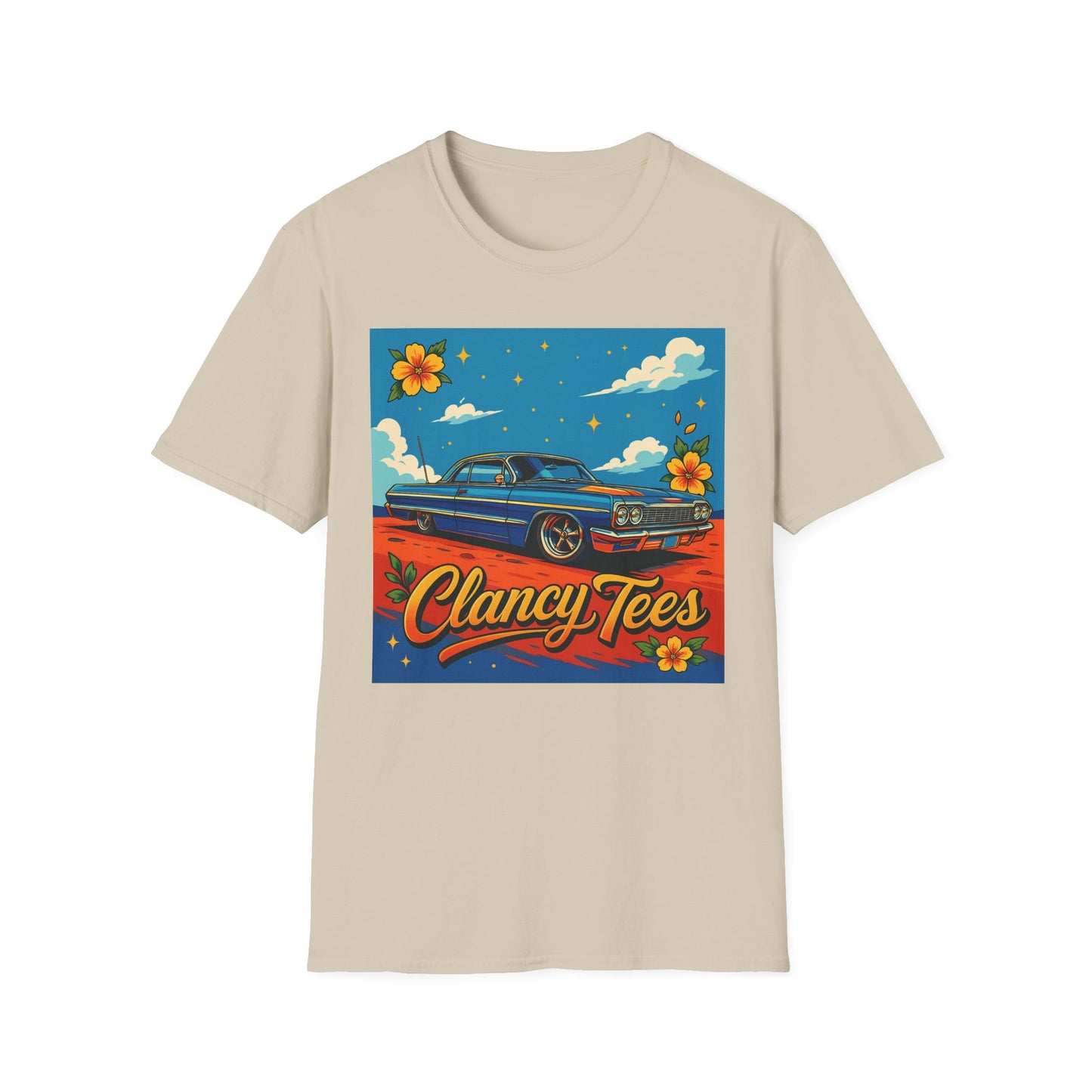 Lowrider Car Retro Shirt – Chicano Style Graphic Tee – Gift for Classic Car Lovers, Vintage Culture Fans, and Custom Car Aesthetic Addicts