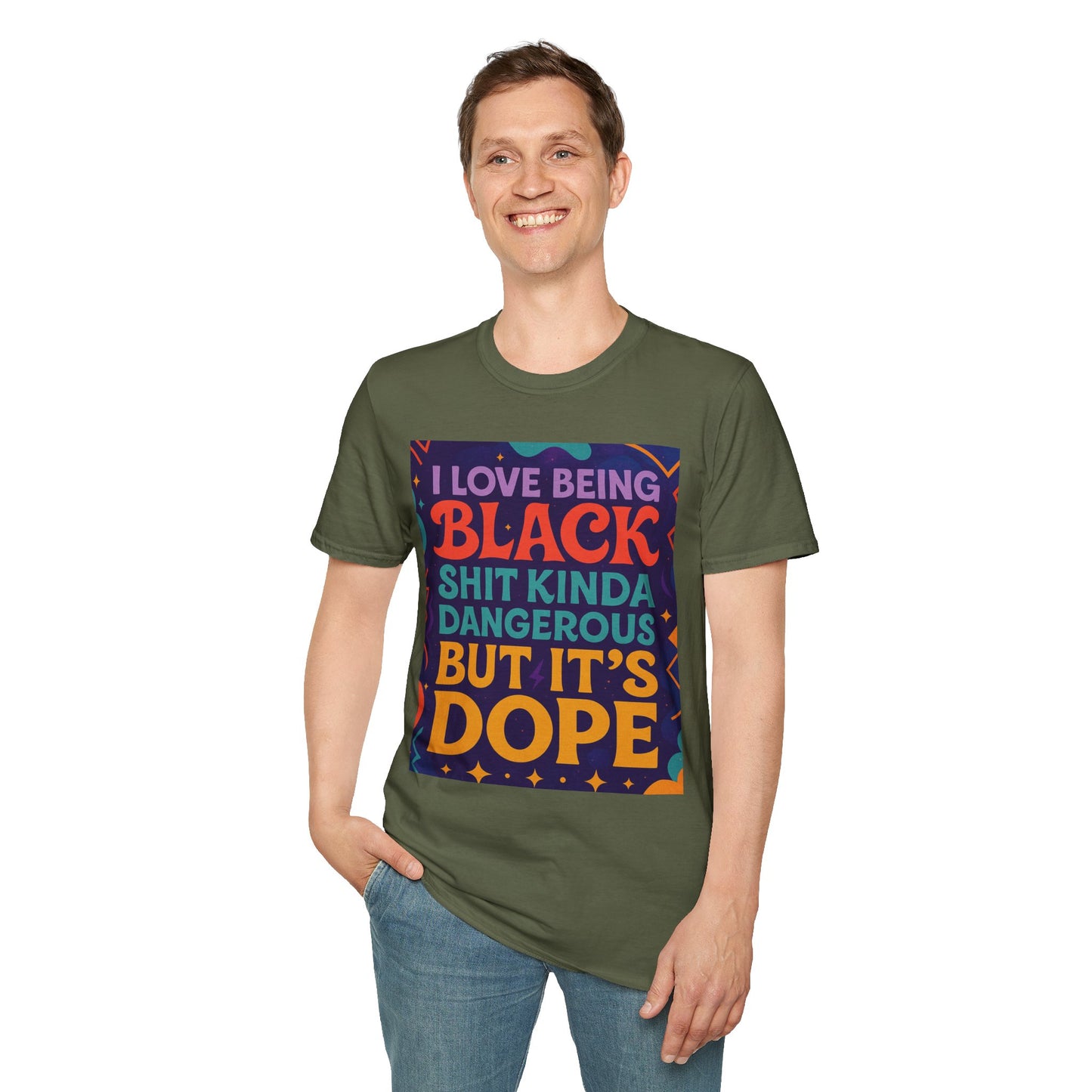 I Love Being Black Shirt – Bold Afrocentric Graphic Tee – Funny Black Pride Design – Gift for Pro-Black Friends and Culture Lovers