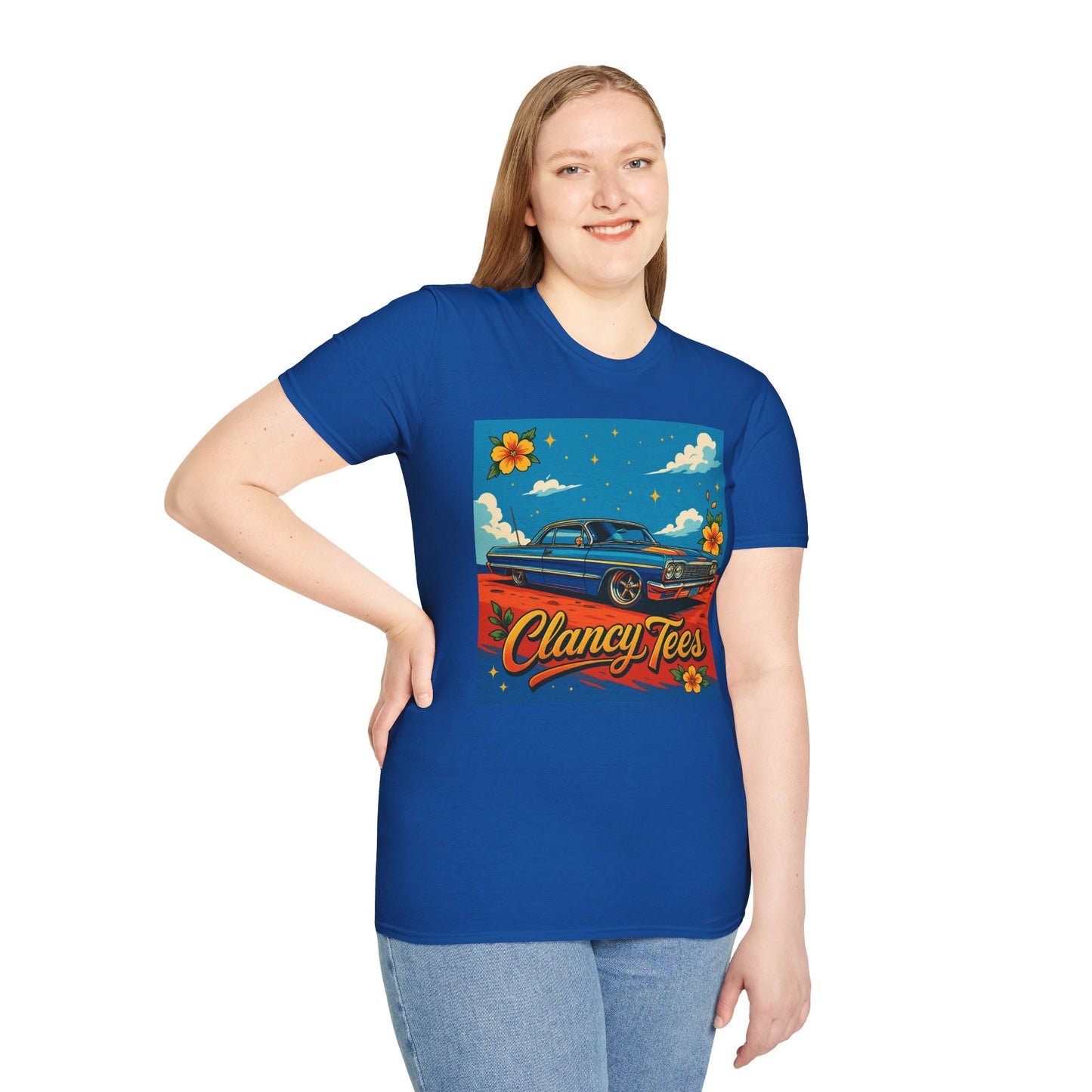 Lowrider Car Retro Shirt – Chicano Style Graphic Tee – Gift for Classic Car Lovers, Vintage Culture Fans, and Custom Car Aesthetic Addicts