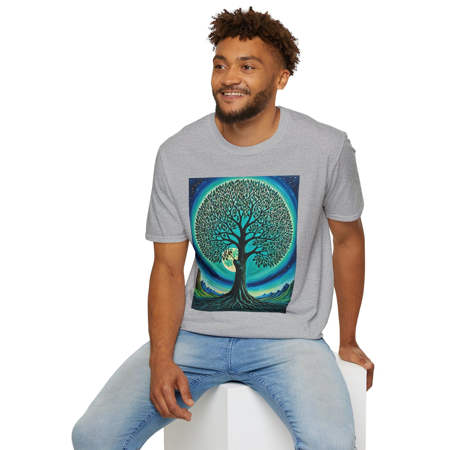 Tree of Life T-Shirt – Cosmic Nature Graphic Tee – Gift for Spiritual Friends, Psychedelic Art Lovers, and Mindful Hippie Souls