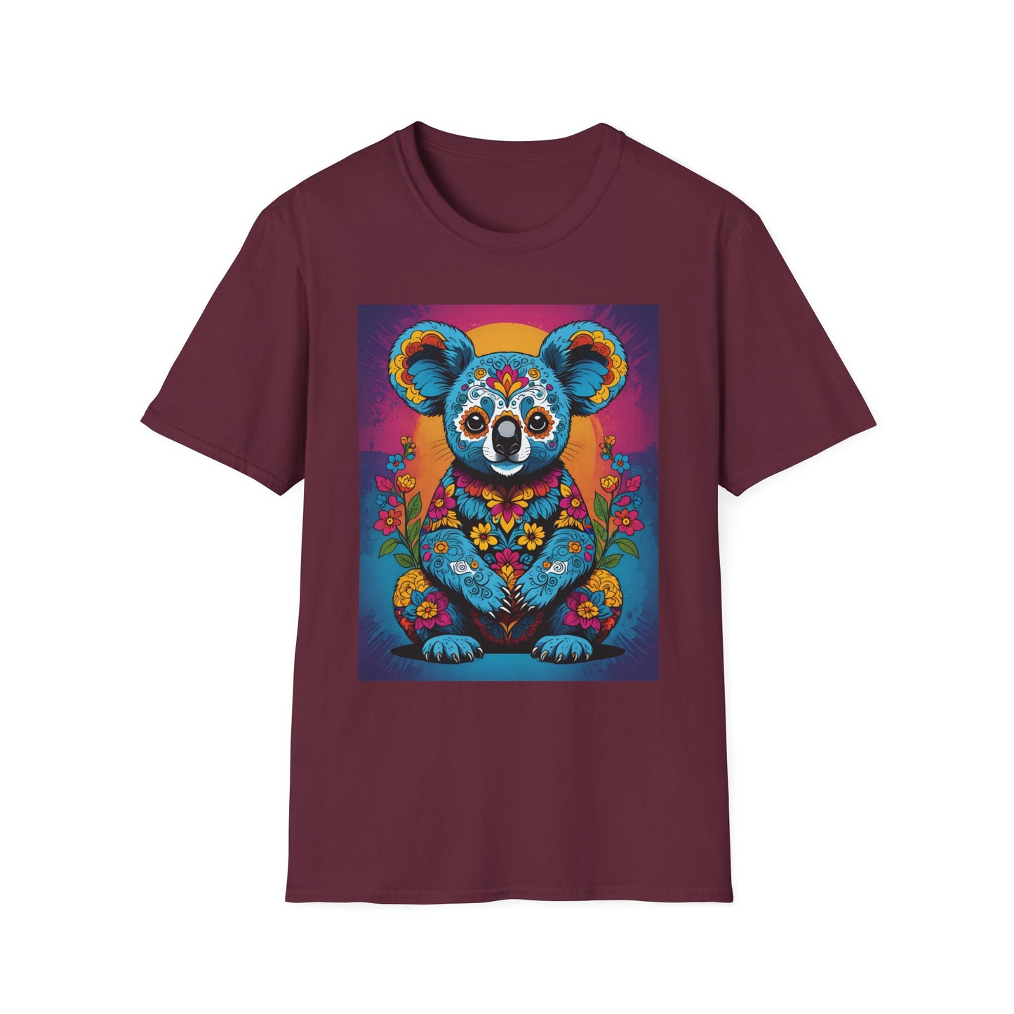 Psychedelic Koala T Shirt Trippy Animal Graphic Tee Colorful Festival Top Gift for Nature Lovers