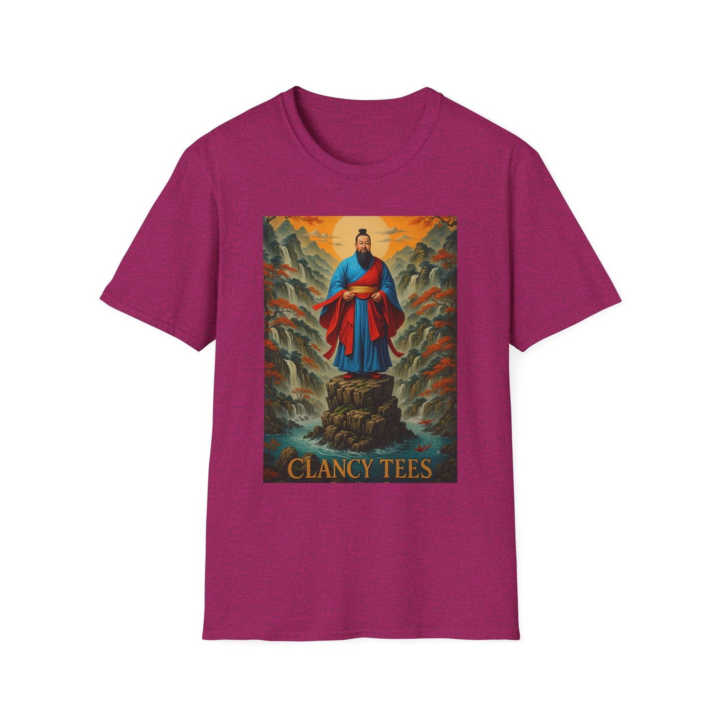 Ancient Warrior Monk T-Shirt Samurai Zen Mountain Tee Japanese Warrior Art Shirt Gift for Martial Arts Fans Gift for History Lovers Spiritual Art
