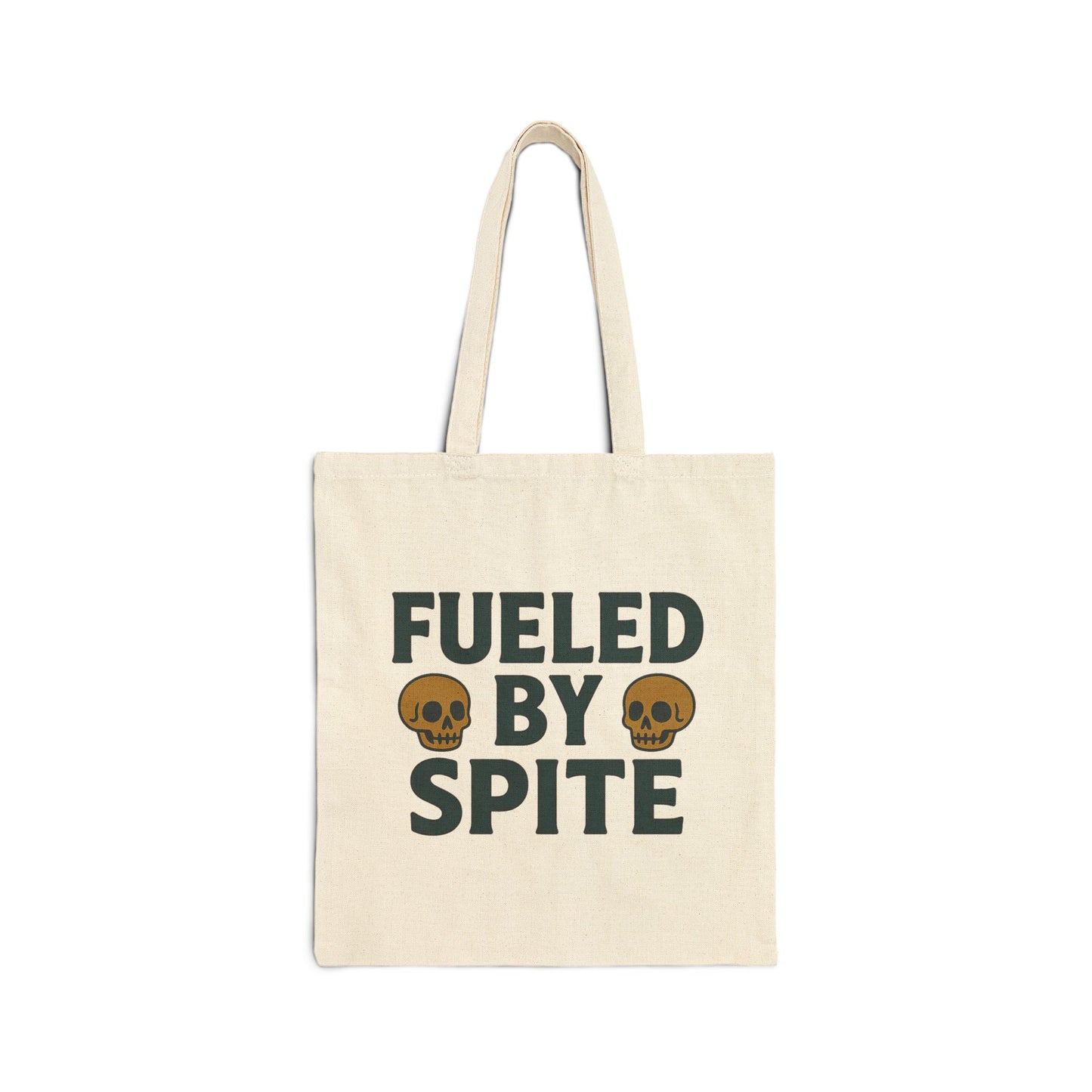 Canvas Tote Bag, Fueled by Spite Funny Quote, Sarcastic Tote, Reusable Bag, Shopping Bag, Eco-Friendly Tote Bag