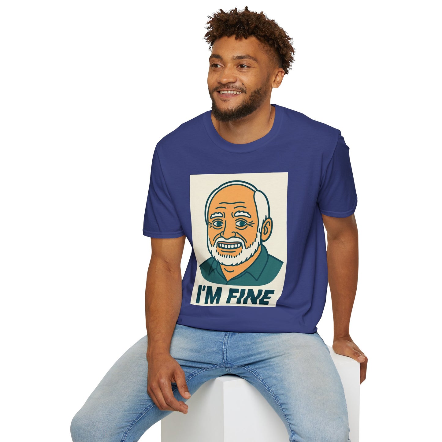 Humorous Unisex T-Shirt - 'I'M FINE', Funny Gift, Casual Wear, Everyday Humor, Father's Day Tee, Gift for Dad