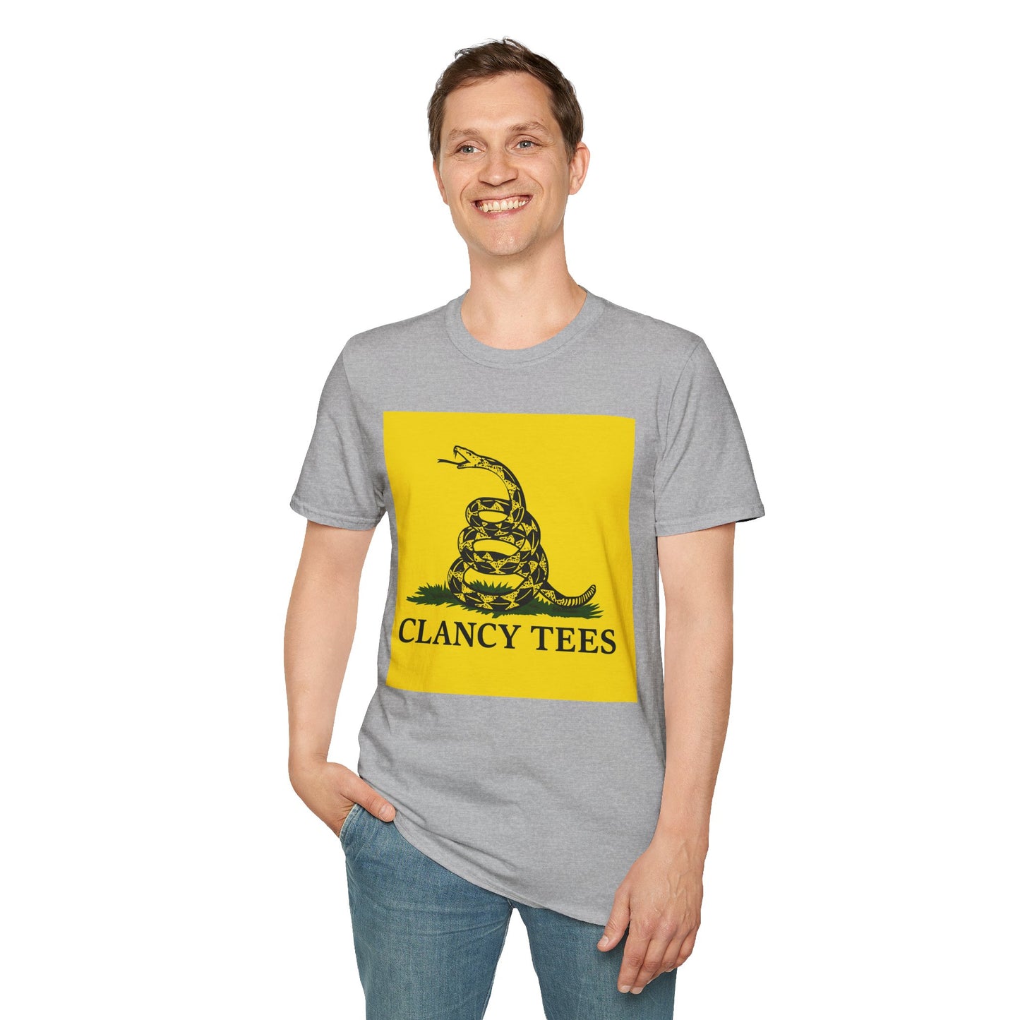 Coiled Snake Parody Tee – Satirical Rattlesnake Shirt – Gift for Sarcastic Rebels, Libertarian Dropouts, and Political Burnouts