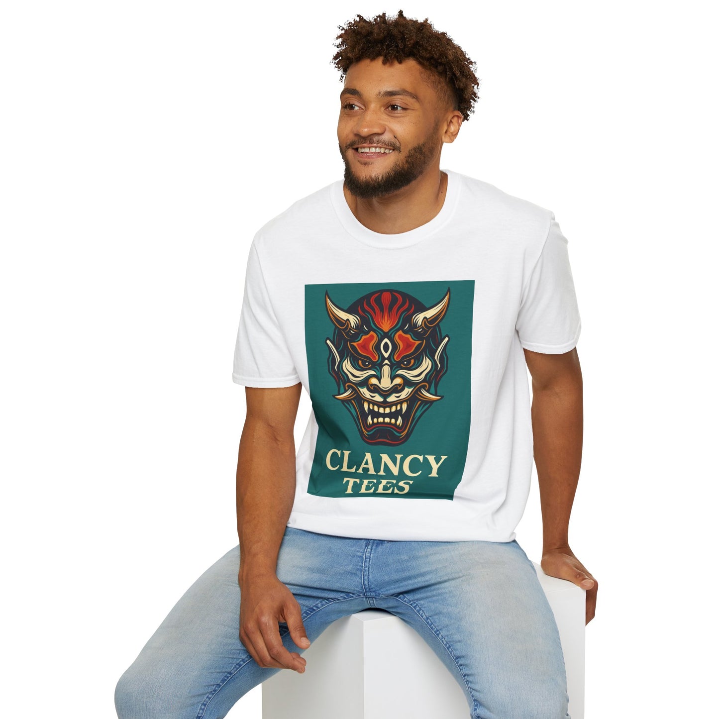 Graphic T-Shirt with Unique Demon Design, Unisex Tee, Casual Wear, Gift for Fans, Halloween Apparel, Streetwear