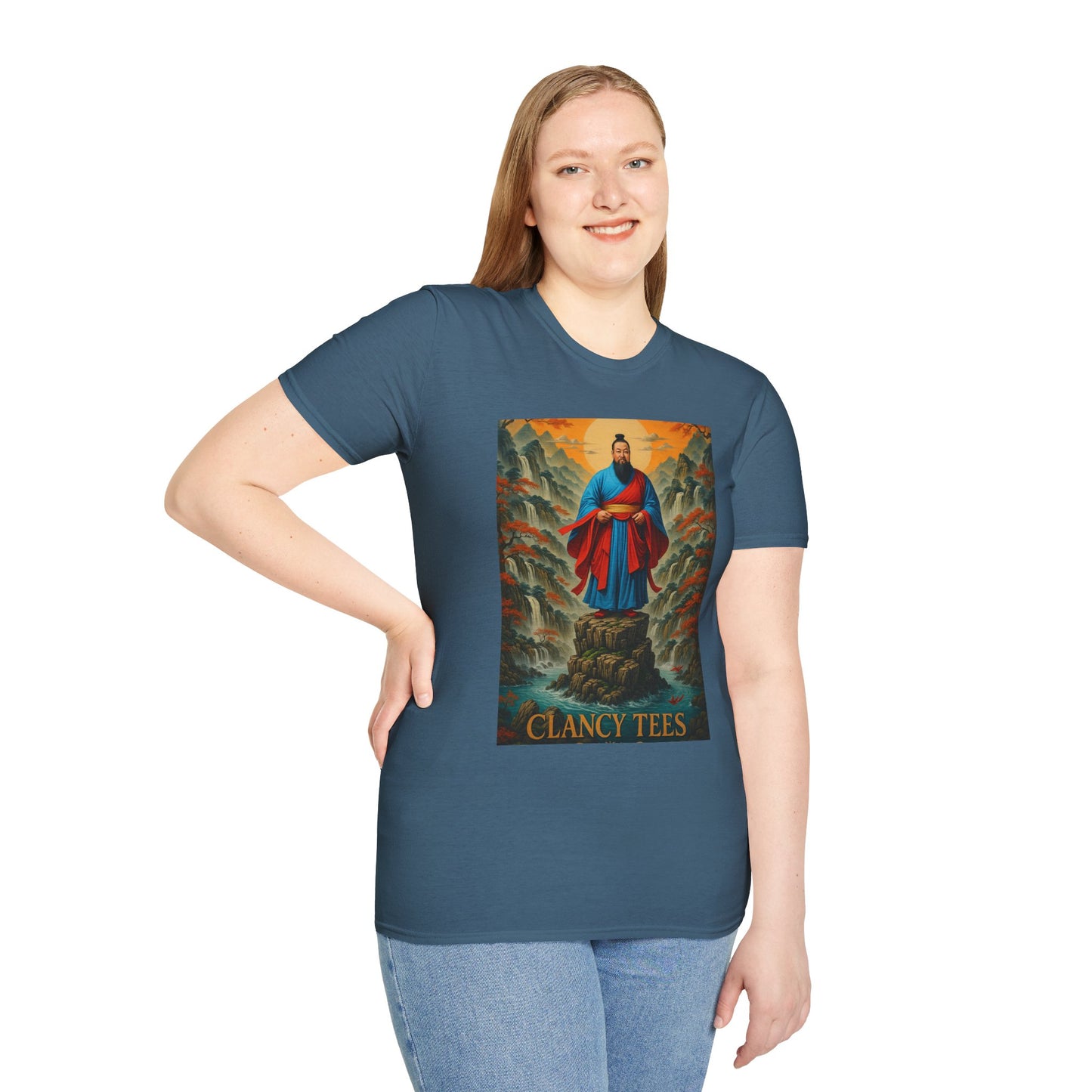 Ancient Warrior Monk T-Shirt Samurai Zen Mountain Tee Japanese Warrior Art Shirt Gift for Martial Arts Fans Gift for History Lovers Spiritual Art