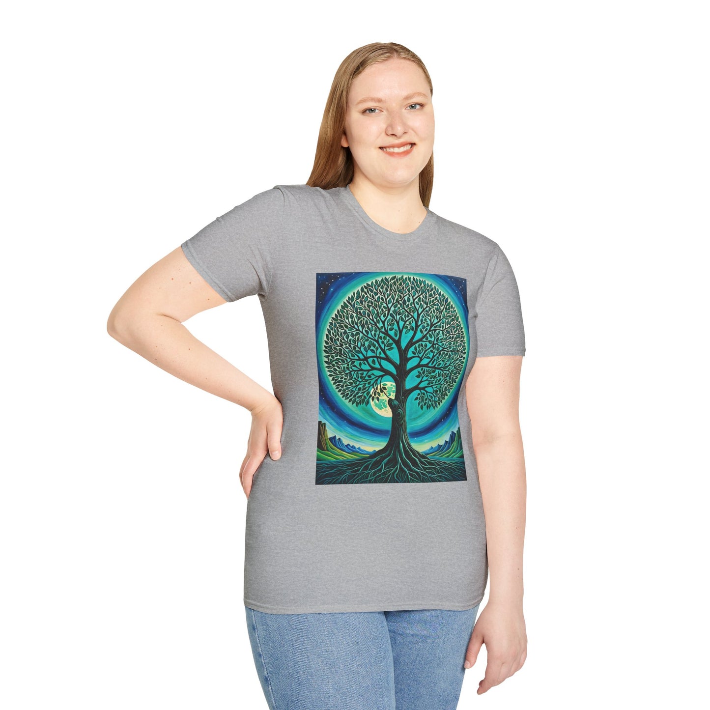 Tree of Life T-Shirt – Cosmic Nature Graphic Tee – Gift for Spiritual Friends, Psychedelic Art Lovers, and Mindful Hippie Souls