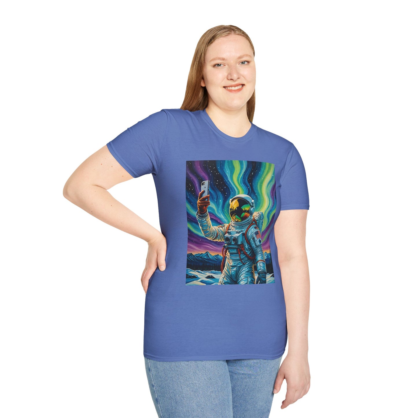 Vibrant Astronaut T-Shirt - Cosmic Vibes, Space Lover Gift, Unisex Casual Wear, Unique Graphic Tee, Festival Fashion