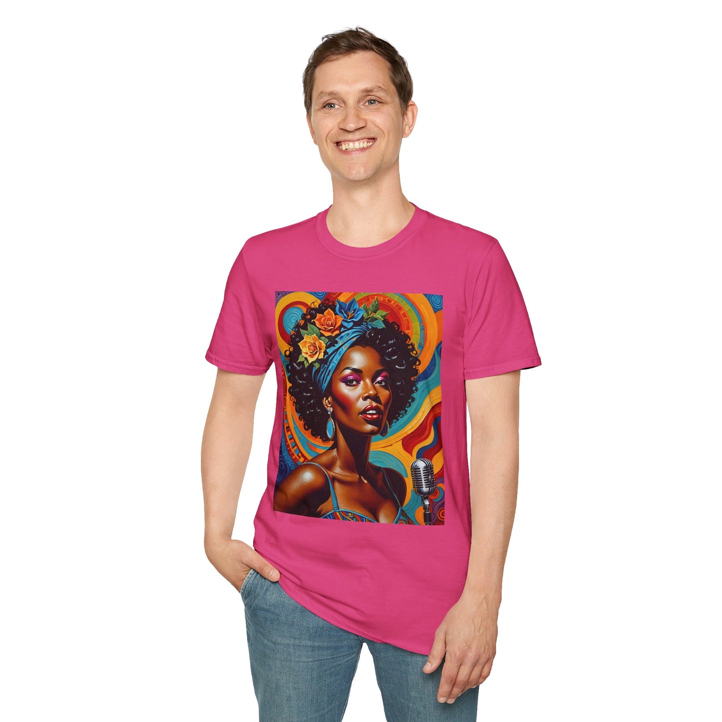 Afrofuturist Soul Singer T Shirt Cosmic Jazz Graphic Tee Retro Funk Fashion Music Artwork Top Gift for Soul Fans