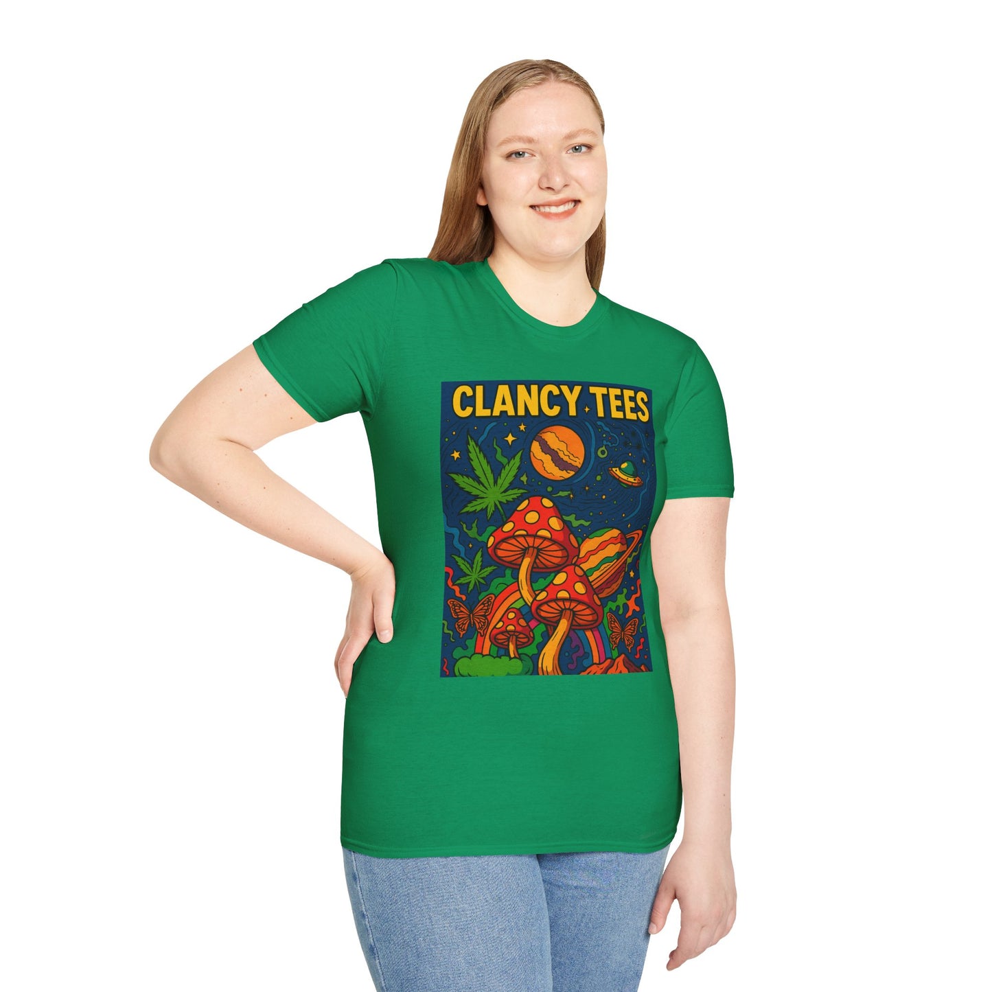 Psychedelic Mushroom T Shirt – Trippy Cosmic Graphic Tee, Stoner Festival Top, Gift for Psychedelic Art Lovers