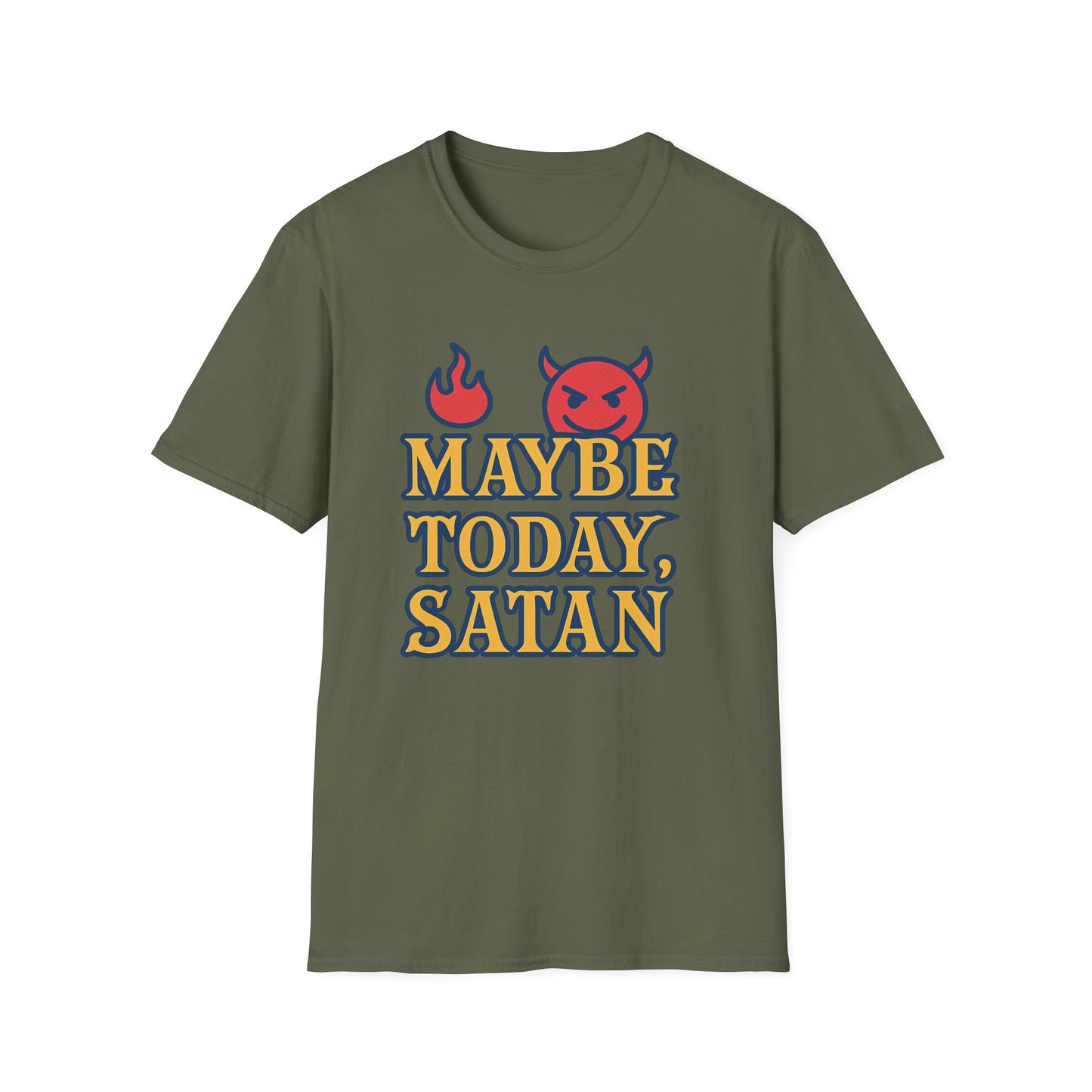Maybe Today Satan Shirt – Funny Sarcastic Devil Tee | Bold Anti-Motivation Graphic | Snarky Spiritual Humor Shirt | Clancy Tees Original