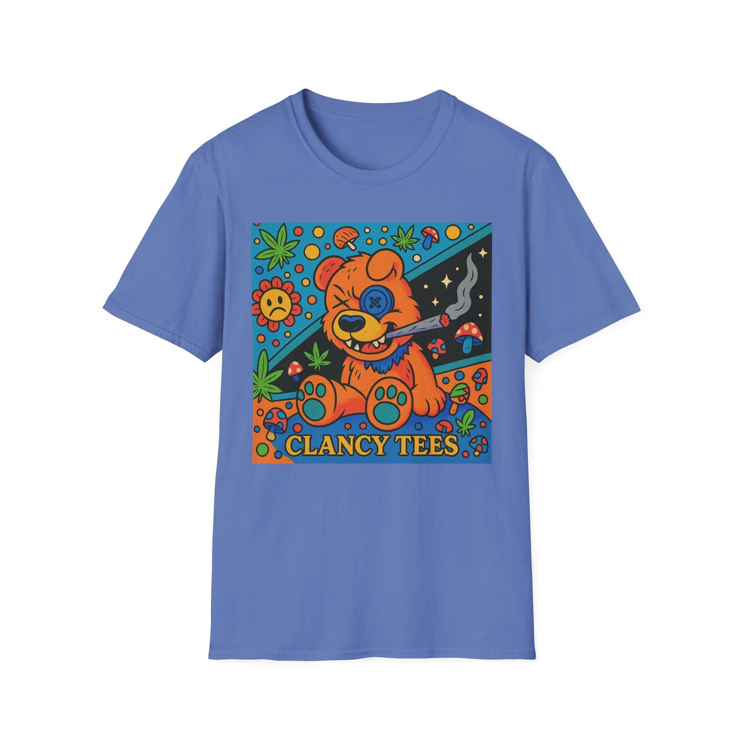 Vibrant Animal Graphic T-Shirt, Casual Tee for Pet Lovers, 420 Friendly Gift, Retro Style, Summer Wear, Fun Everyday Top