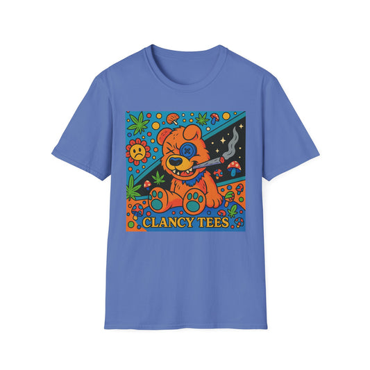 Vibrant Animal Graphic T-Shirt, Casual Tee for Pet Lovers, 420 Friendly Gift, Retro Style, Summer Wear, Fun Everyday Top