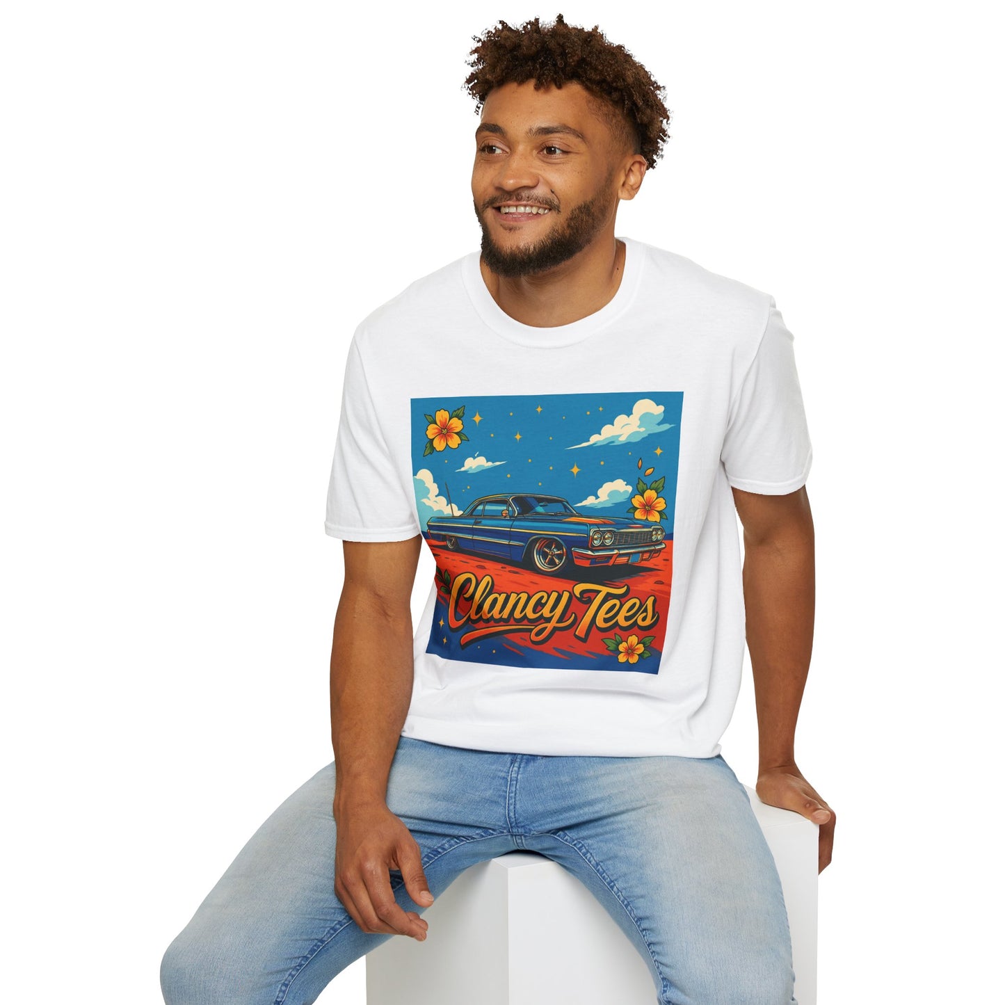 Lowrider Car Retro Shirt – Chicano Style Graphic Tee – Gift for Classic Car Lovers, Vintage Culture Fans, and Custom Car Aesthetic Addicts