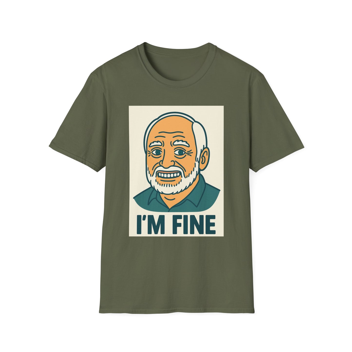 Humorous Unisex T-Shirt - 'I'M FINE', Funny Gift, Casual Wear, Everyday Humor, Father's Day Tee, Gift for Dad