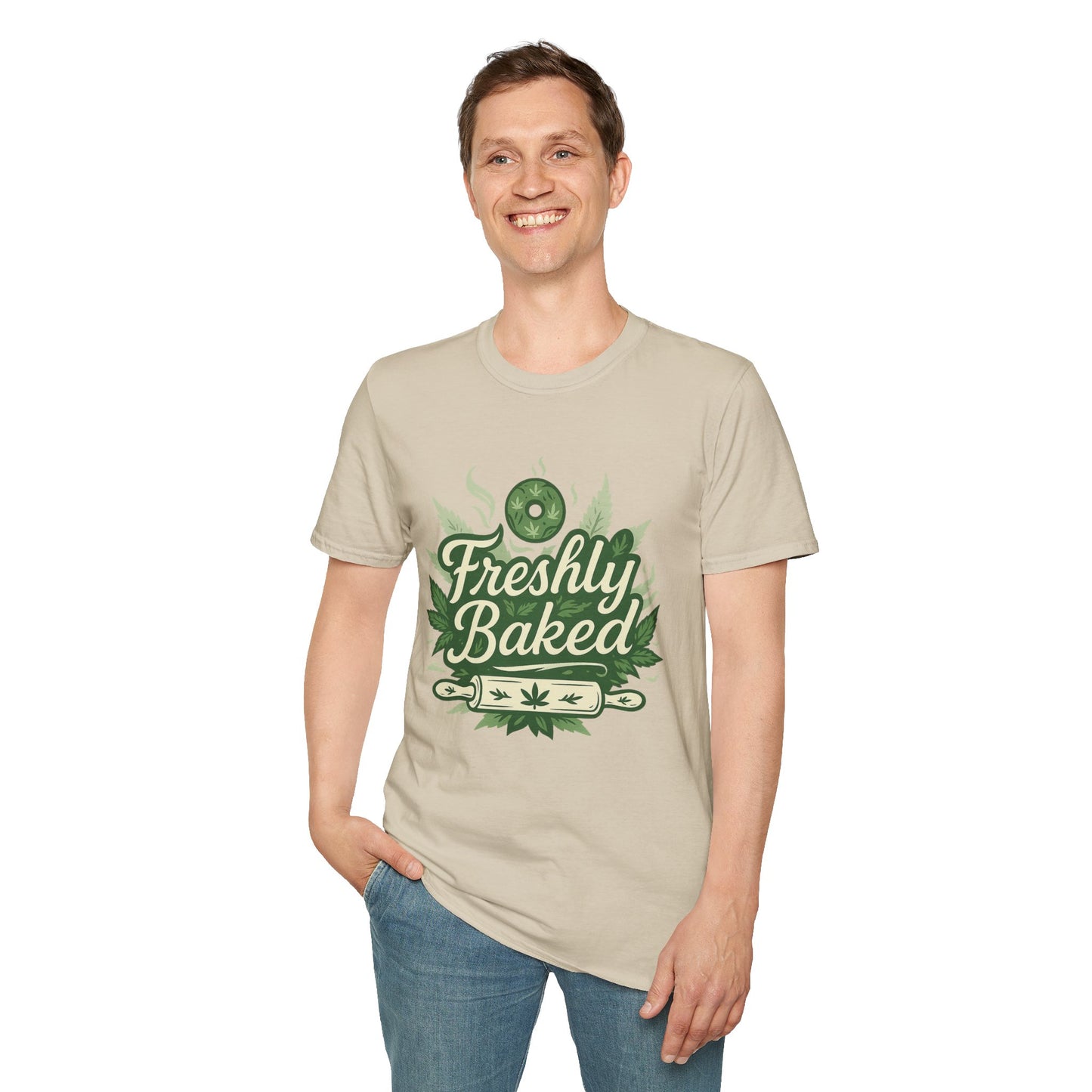 Freshly Baked T-Shirt, Unisex Graphic Tee for Cooks, Foodies, Parties, 420 Celebrations, Unique Gift Idea