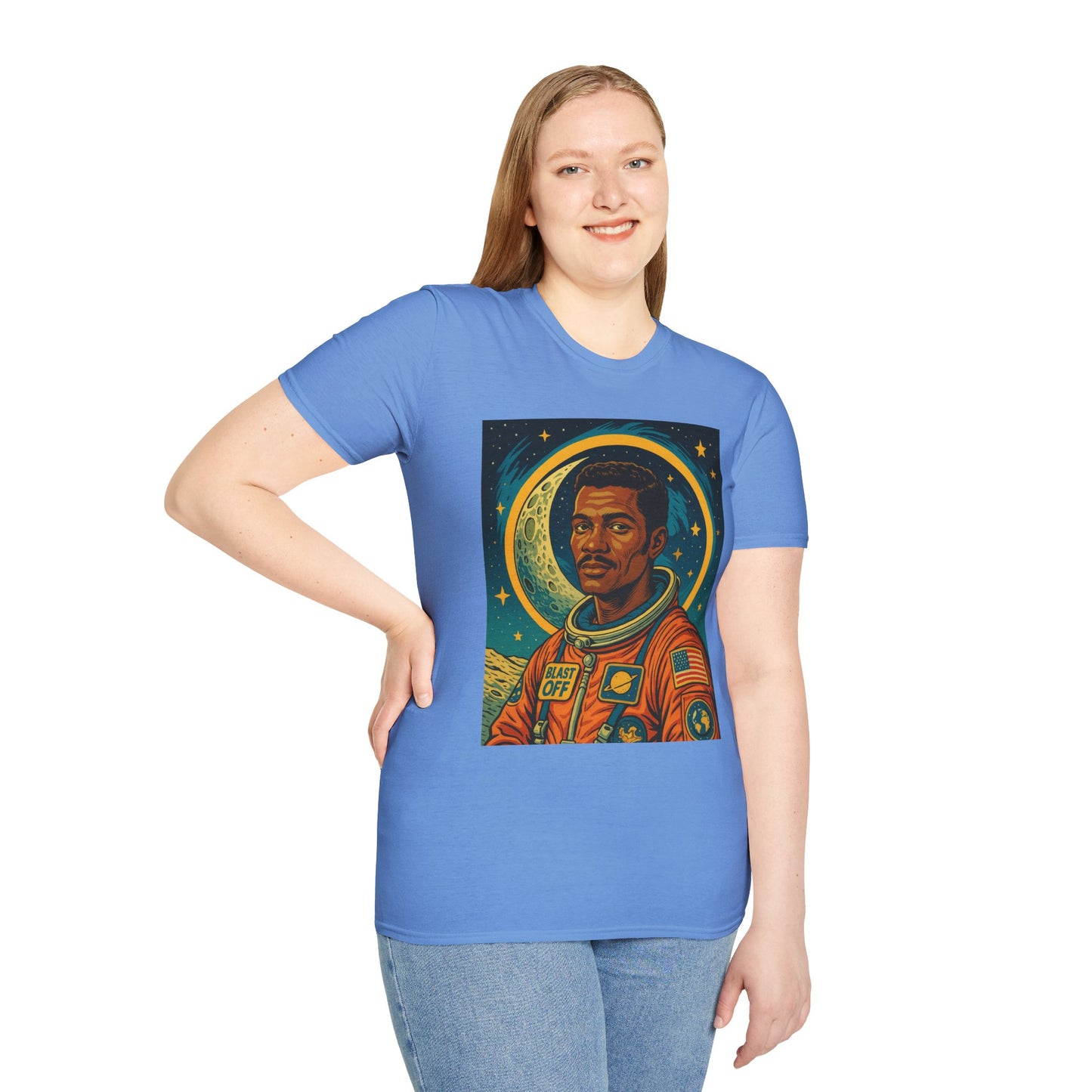 Afrofuturist Astronaut Shirt – Retro Space Art Tee – Gift for Sci-Fi Fans, Black Space History Buffs, Dreamers, Visionaries, and Cosmic Thinkers