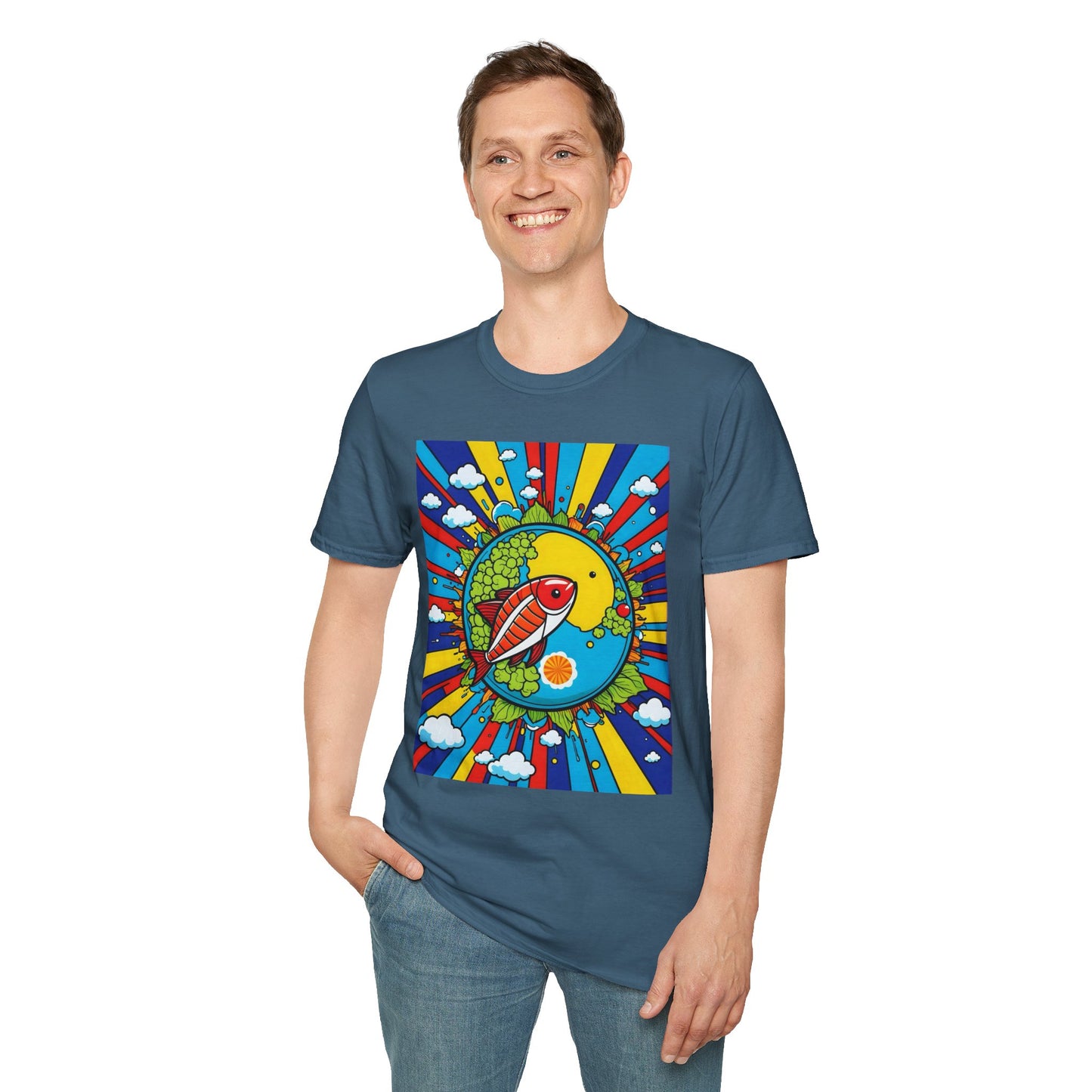 Trippy Sushi Shirt for Foodies Gift for Psychedelic Art Fans Funny Unisex Japanese Graphic Tee