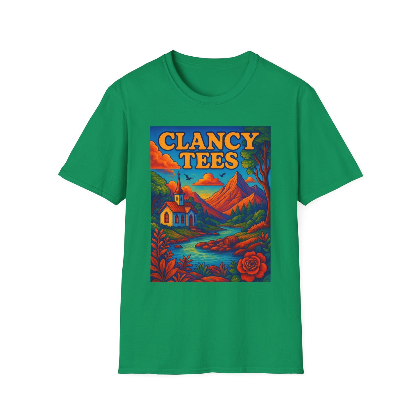 Vibrant Scenic Unisex T-Shirt, Outdoor Adventure Tee, Nature Lover Apparel, Art-Inspired Casual Wear, Gift for All Occasions, Clancy Tees