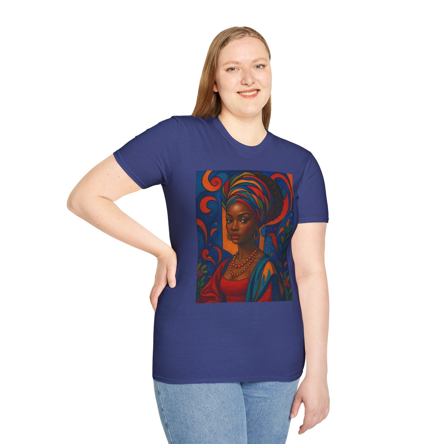 Afrocentric Queen T Shirt Bold Colorful African Art Tee for Black Women Melanin Magic Lovers Cultural Pride Streetwear and Afro Art Enthusiasts