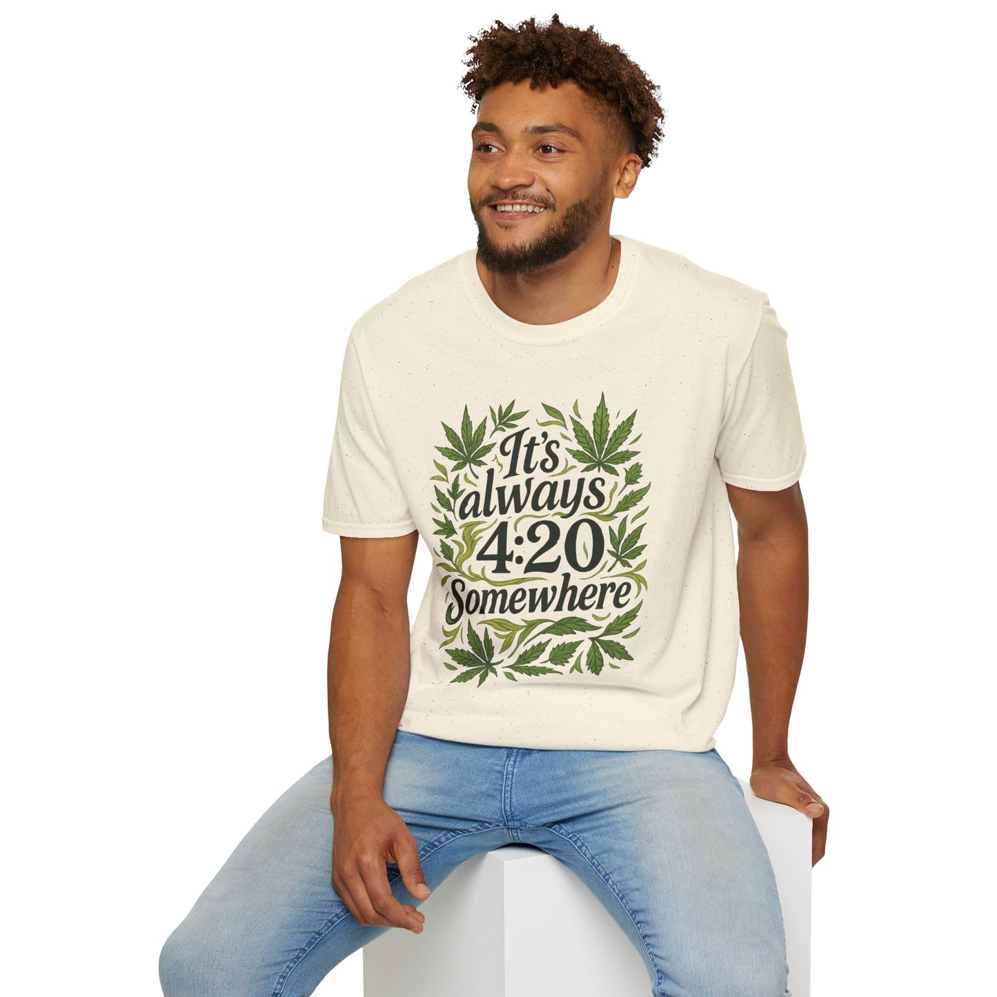 It’s Always 420 Somewhere Shirt Funny Weed Tee Gift for Stoners Cannabis Lovers High AF Pothead Humor Smoke Culture T Shirt for Marijuana Enthusiasts