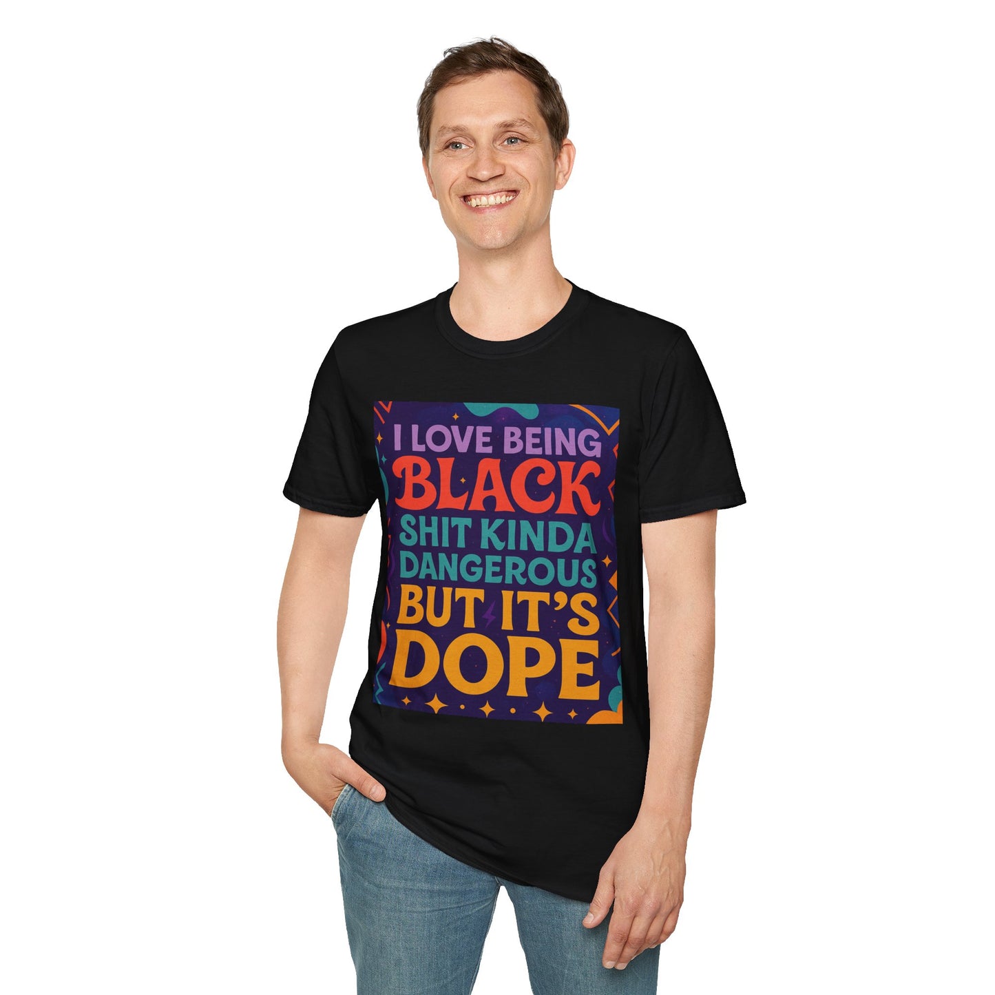 I Love Being Black Shirt – Bold Afrocentric Graphic Tee – Funny Black Pride Design – Gift for Pro-Black Friends and Culture Lovers