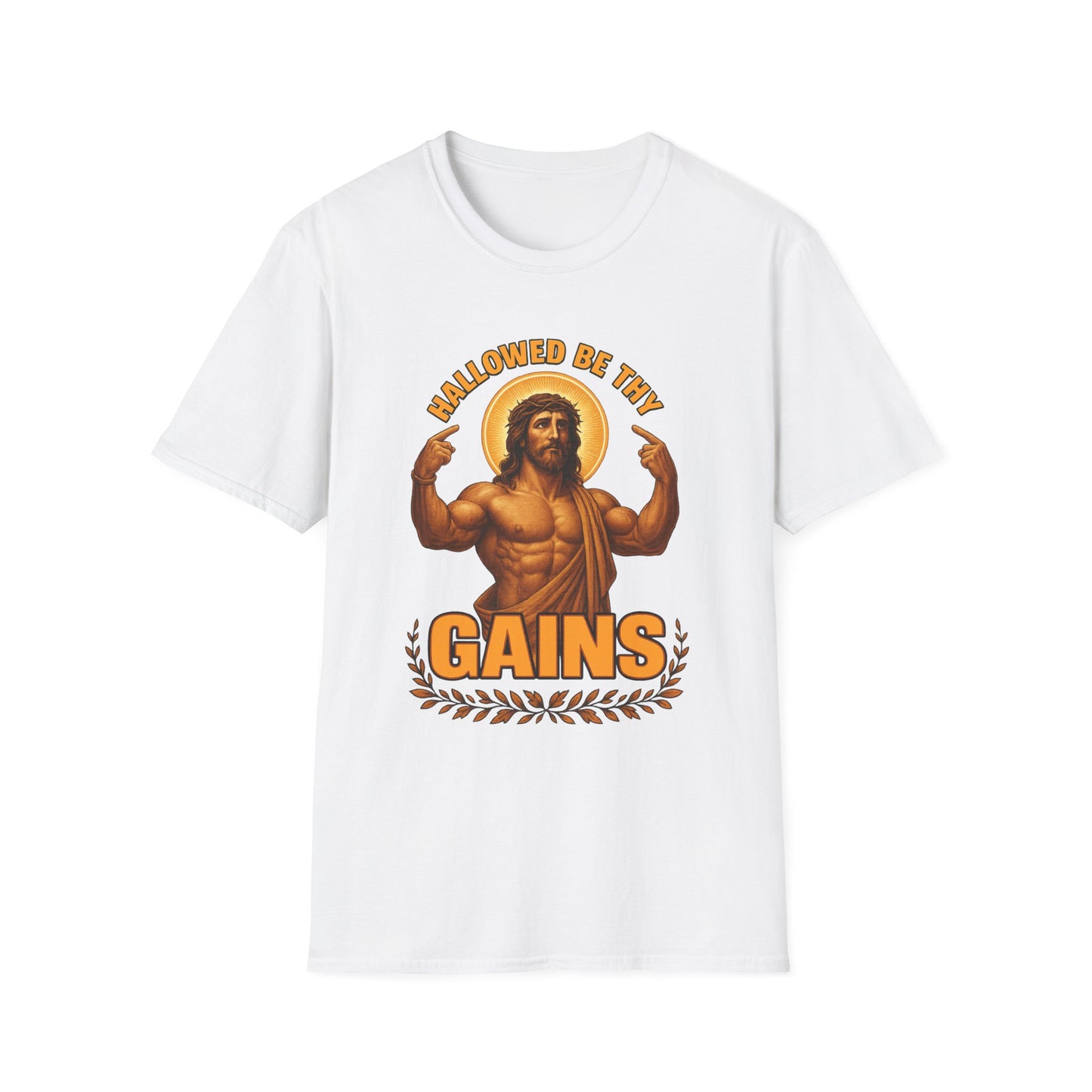 Jesus Gains Unisex T-Shirt, Funny Fitness Tee, Motivational Gym Shirt, Workout Apparel, Religious Gift, Christian Humor Clothing