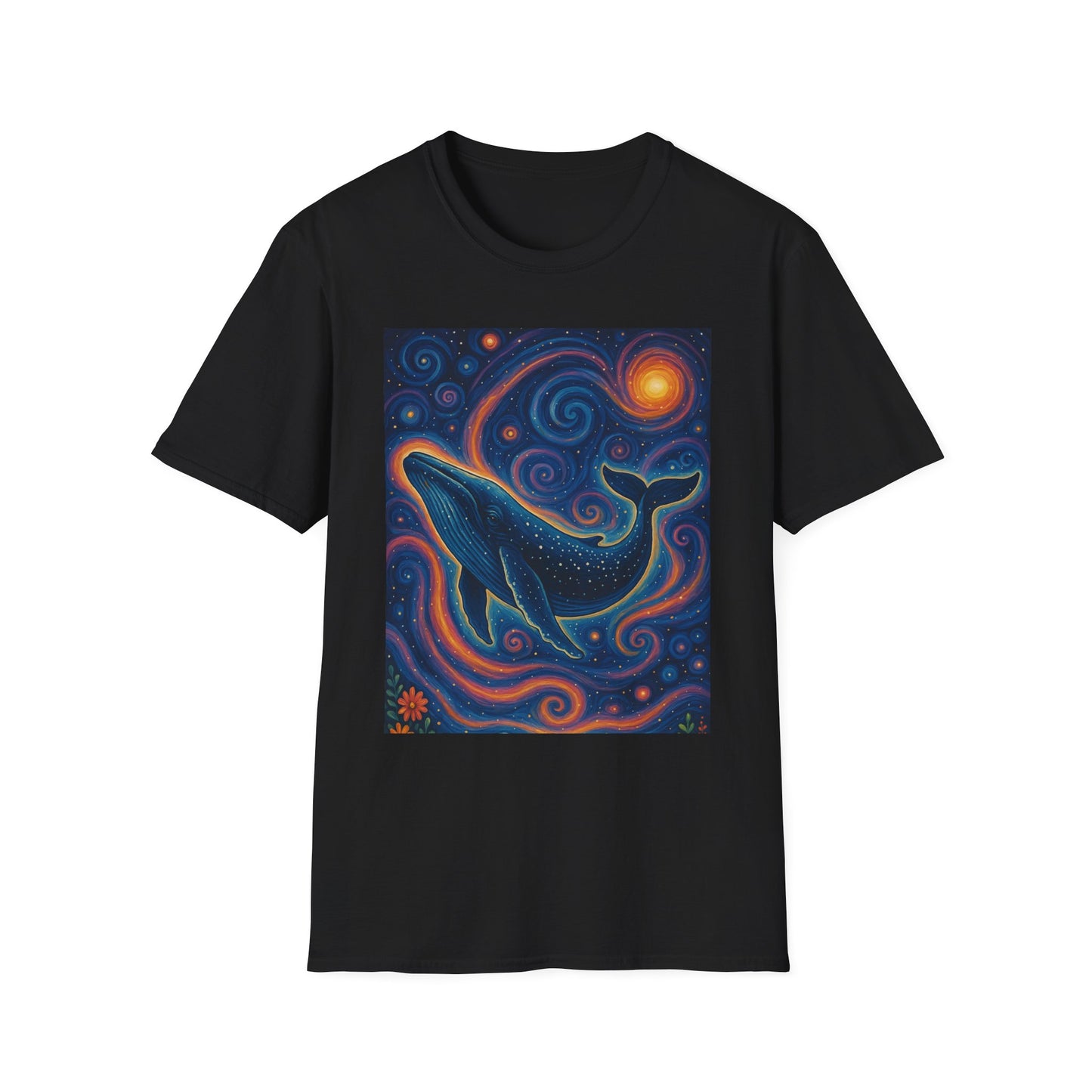 Cosmic Whale T-Shirt – Surreal Space Ocean Graphic Tee – Spiritual Whale Shirt Gift for Dreamers, Stargazers, Nature Nerds & Trippy Art Collectors