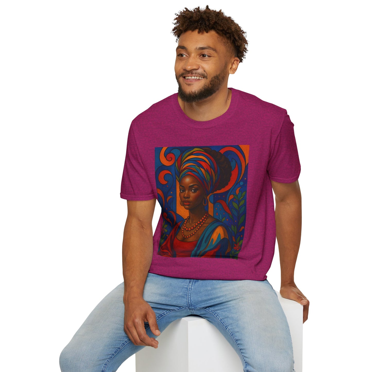 Afrocentric Queen T Shirt Bold Colorful African Art Tee for Black Women Melanin Magic Lovers Cultural Pride Streetwear and Afro Art Enthusiasts