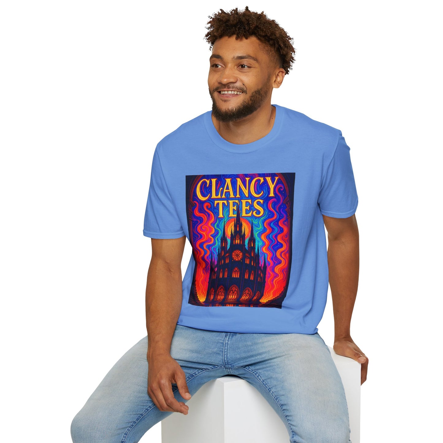Psychedelic Cathedral Shirt – Trippy Gothic Church Tee – Gift for Art Nerds, Music Festival Fans, Visual Explorers, and Spiritual Weirdos