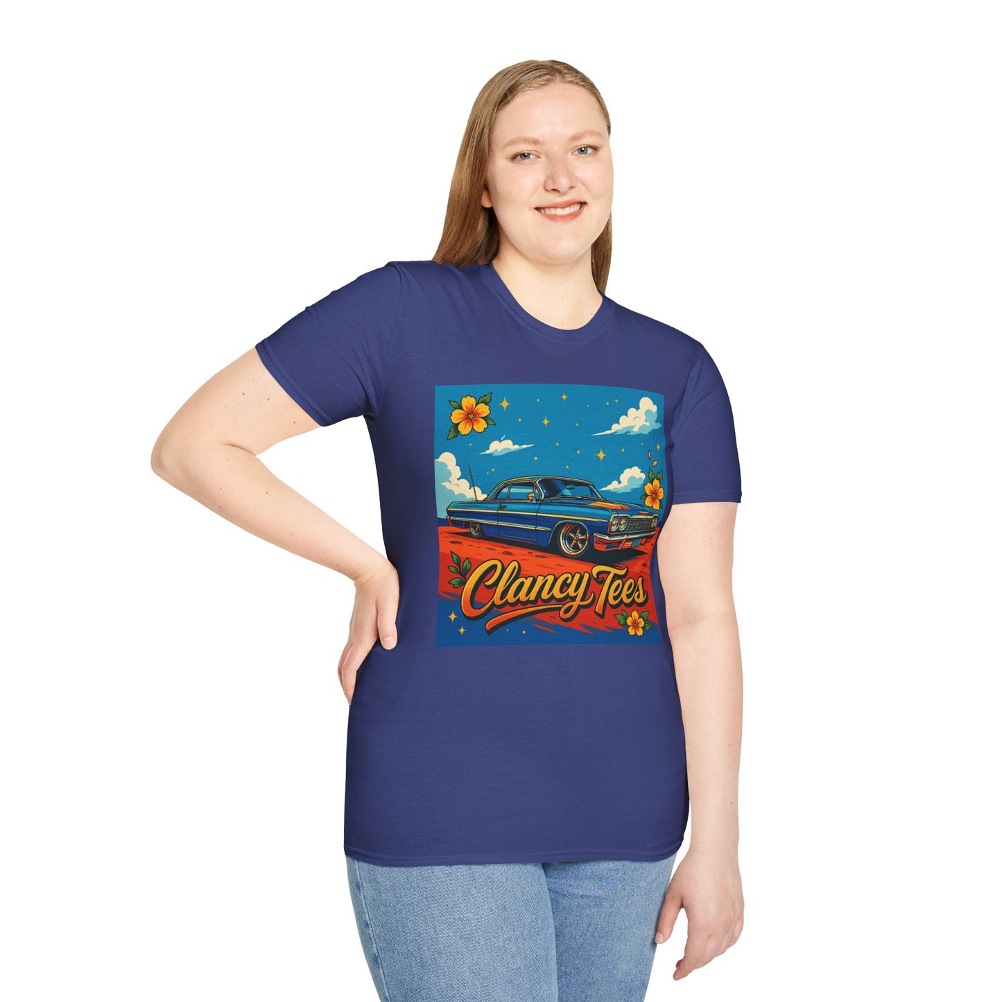 Lowrider Car Retro Shirt – Chicano Style Graphic Tee – Gift for Classic Car Lovers, Vintage Culture Fans, and Custom Car Aesthetic Addicts
