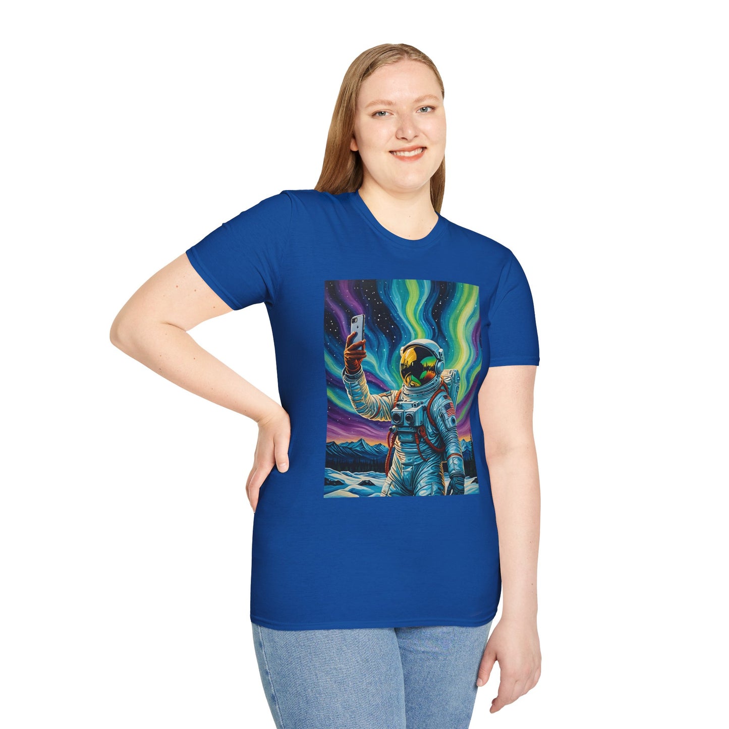 Vibrant Astronaut T-Shirt - Cosmic Vibes, Space Lover Gift, Unisex Casual Wear, Unique Graphic Tee, Festival Fashion