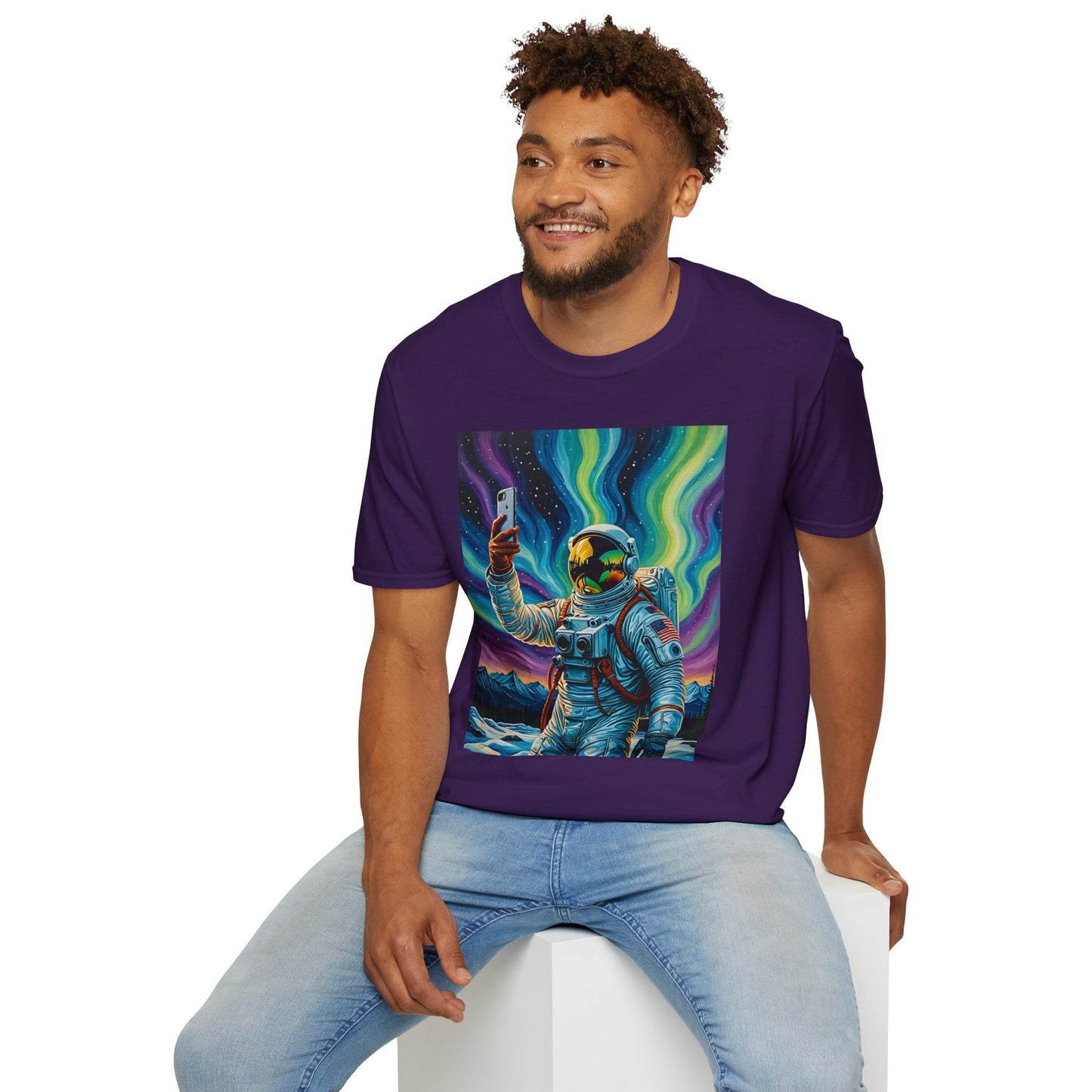 Vibrant Astronaut T-Shirt - Cosmic Vibes, Space Lover Gift, Unisex Casual Wear, Unique Graphic Tee, Festival Fashion