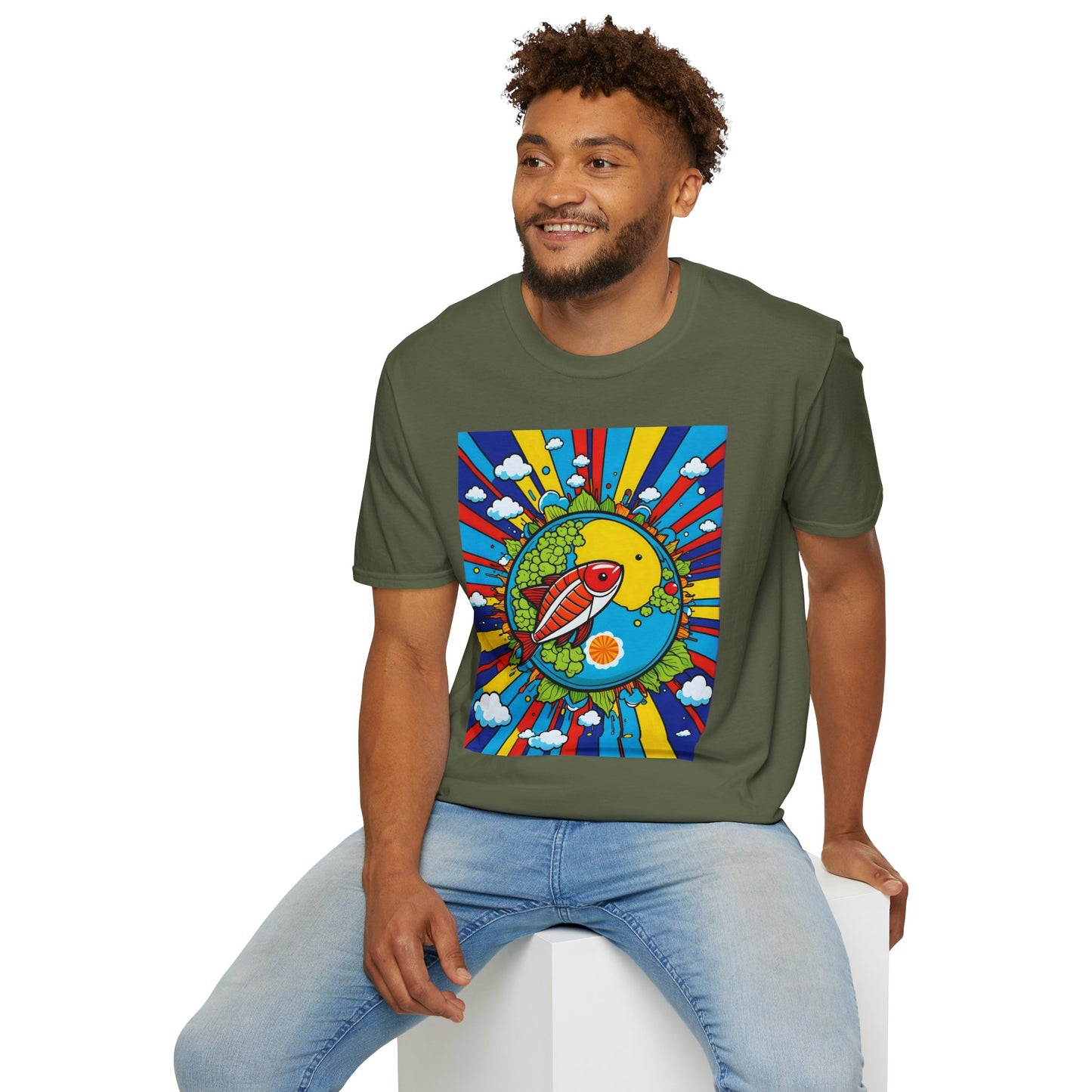 Trippy Sushi Shirt for Foodies Gift for Psychedelic Art Fans Funny Unisex Japanese Graphic Tee
