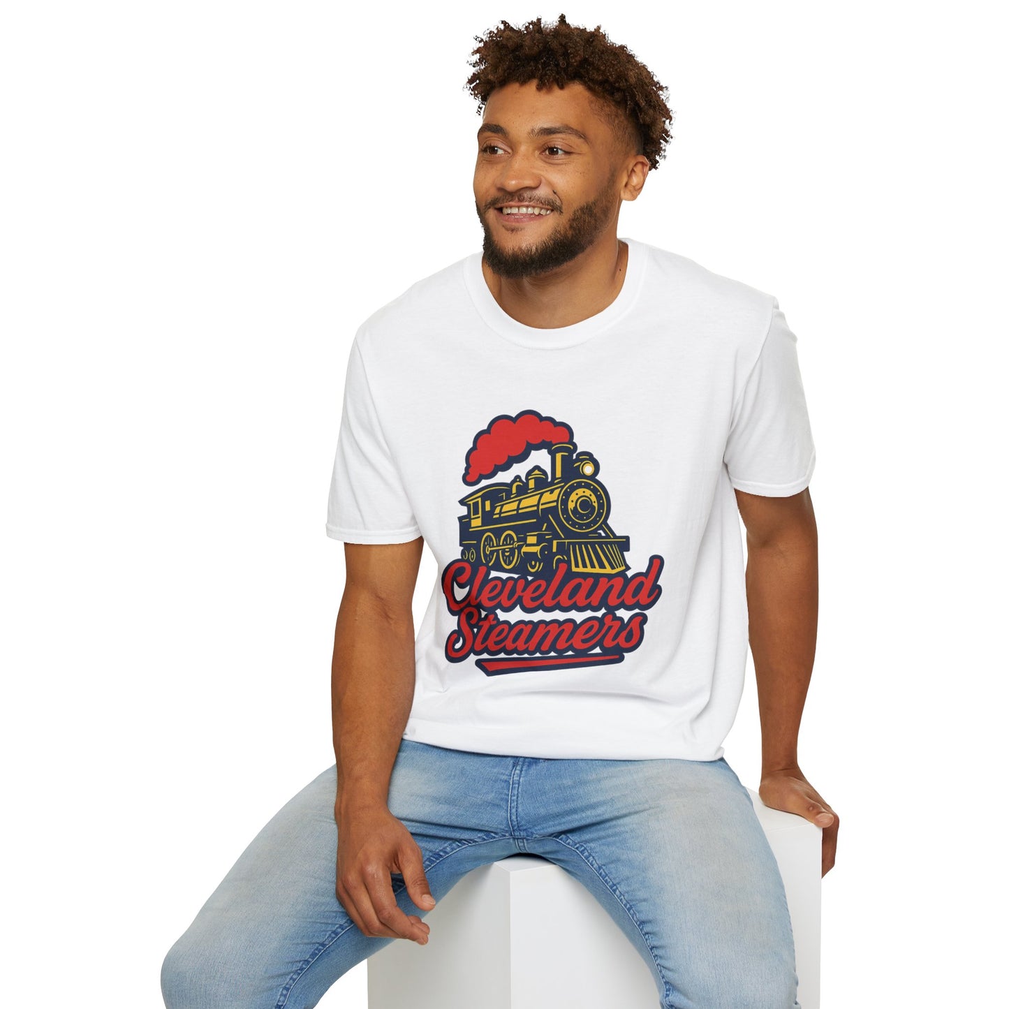 Cleveland Steamers Funny Train T Shirt Retro Sports Parody Tee Gift for Cleveland Fans Gag Shirt Locomotive Joke Apparel for Adults