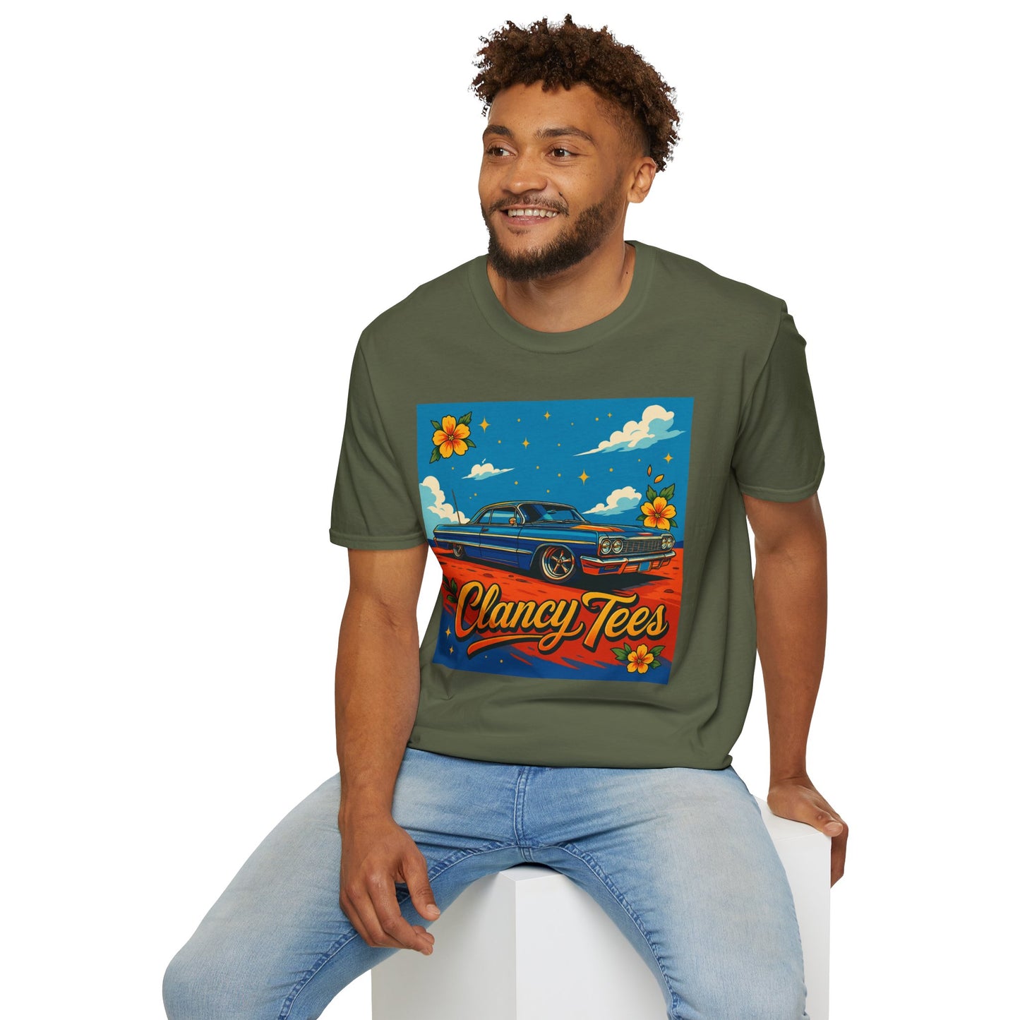 Lowrider Car Retro Shirt – Chicano Style Graphic Tee – Gift for Classic Car Lovers, Vintage Culture Fans, and Custom Car Aesthetic Addicts