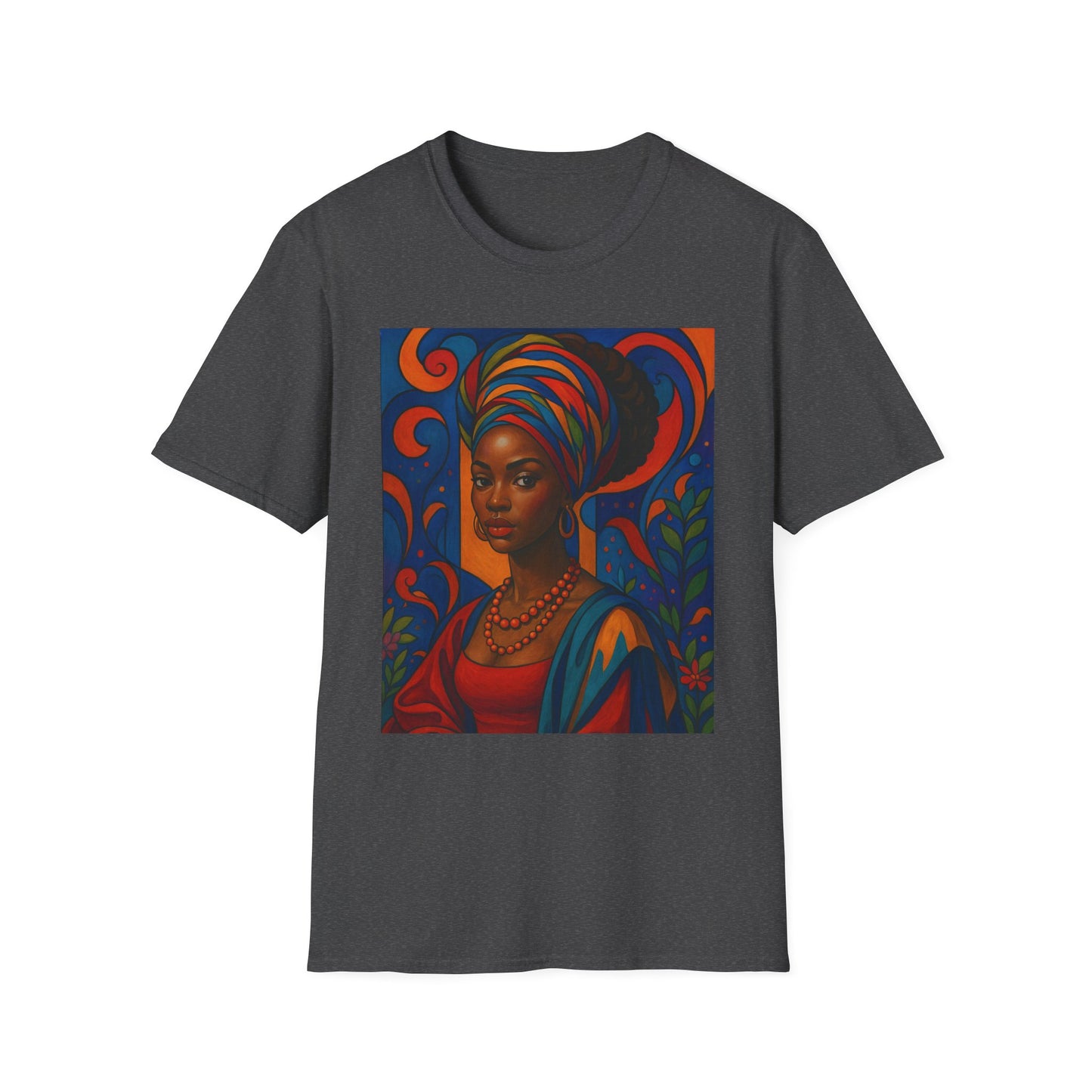 Afrocentric Queen T Shirt Bold Colorful African Art Tee for Black Women Melanin Magic Lovers Cultural Pride Streetwear and Afro Art Enthusiasts