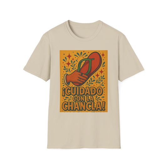 Cuidado Con La Chancla T-Shirt Funny Spanish Graphic Tee Latin Humor Shirt Fiesta Party Shirt Gift for Hispanic Friends Gift for Moms Gift for Abuela