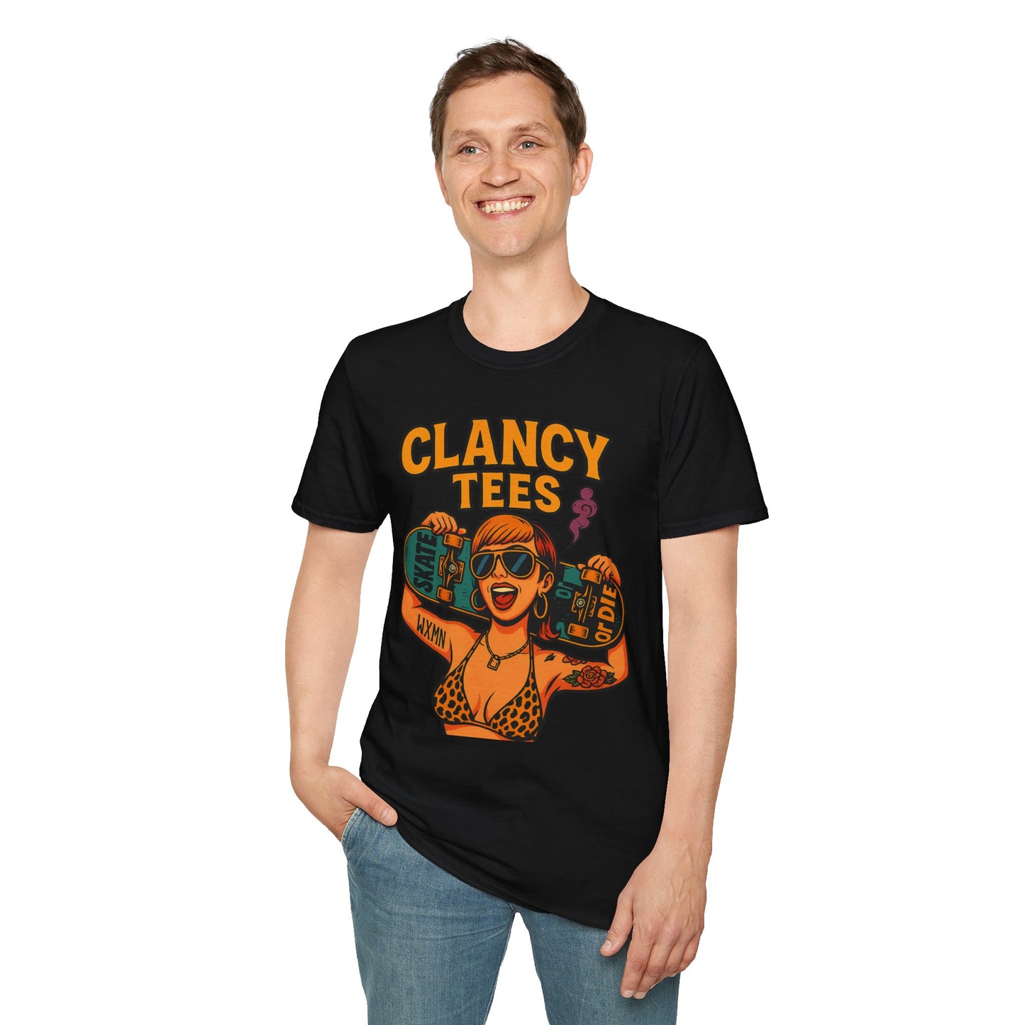 Trendy Graphic Tee, Vintage Skateboarding Shirt, Casual Summer Top, Perfect for Skate Enthusiasts, Streetwear Wardrobe