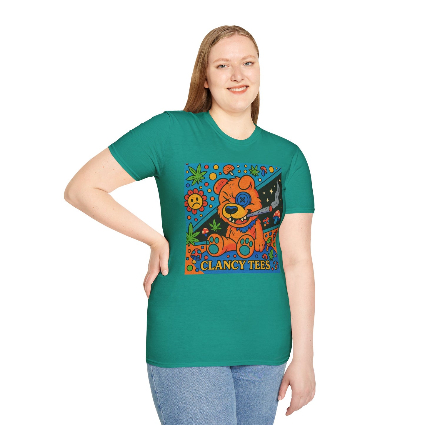 Vibrant Animal Graphic T-Shirt, Casual Tee for Pet Lovers, 420 Friendly Gift, Retro Style, Summer Wear, Fun Everyday Top