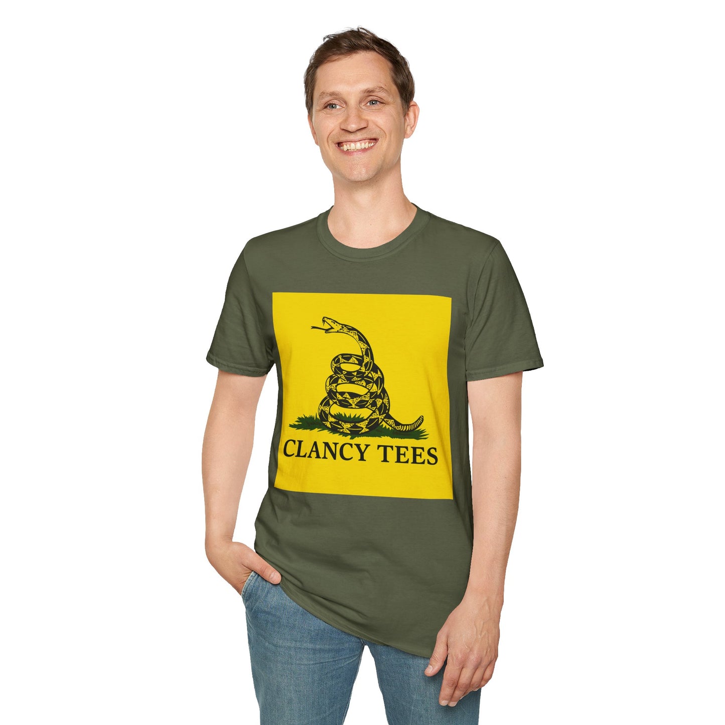 Coiled Snake Parody Tee – Satirical Rattlesnake Shirt – Gift for Sarcastic Rebels, Libertarian Dropouts, and Political Burnouts