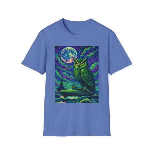 Psychedelic Owl T-Shirt – Trippy Moonlight Animal Tee – Gift for Night Owls, Nature Lovers, Surreal Art Fans & Creatures of the Cosmic Forest